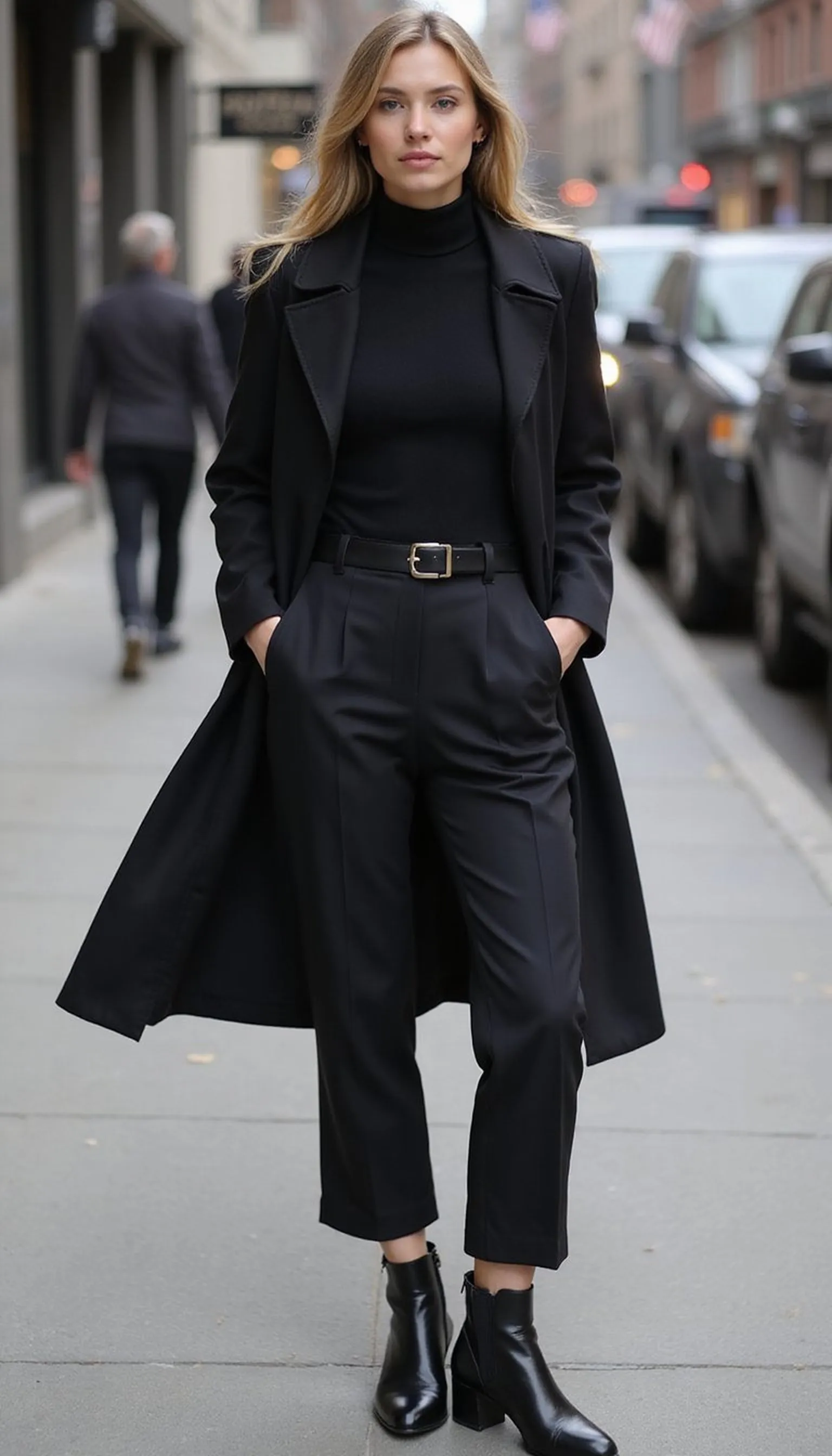 All-black monochrome for streamlined packing