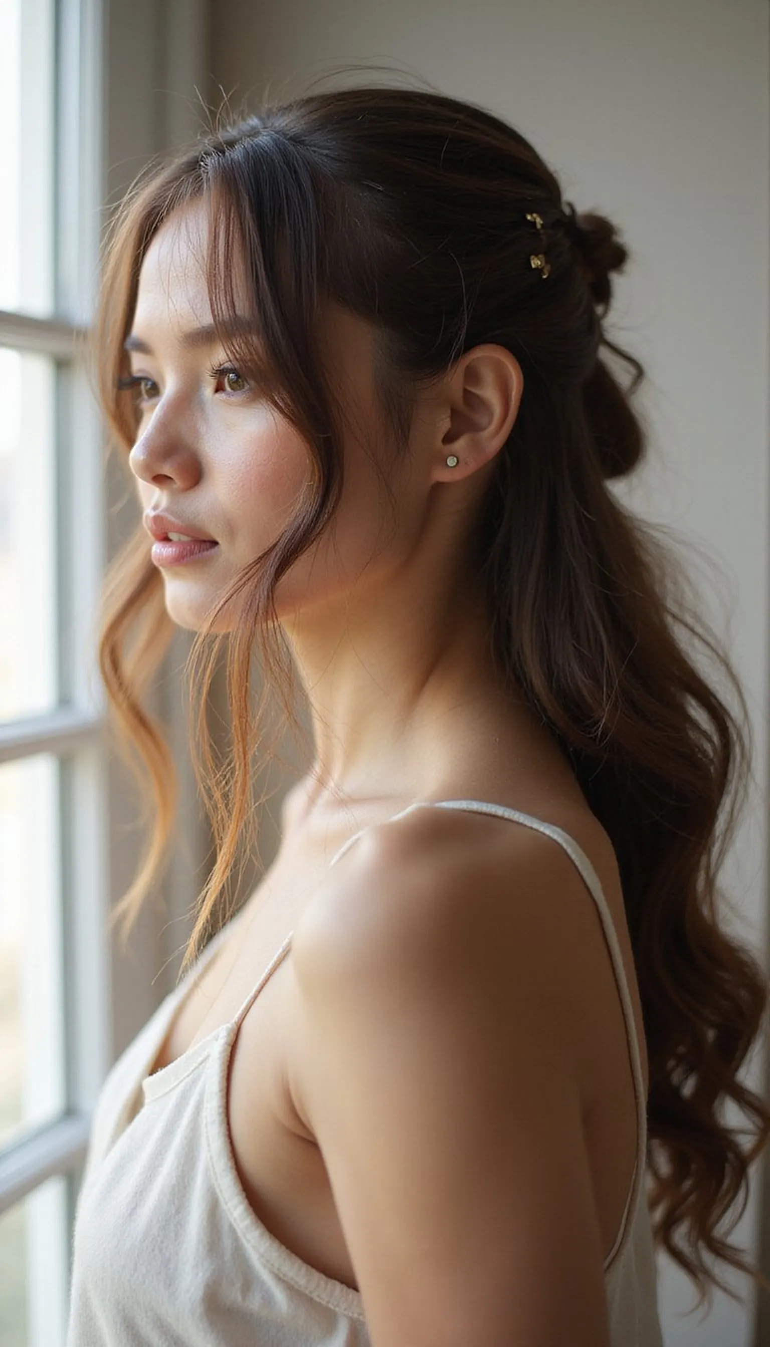 Half-Up Twist With Mini Claw Clip Accent