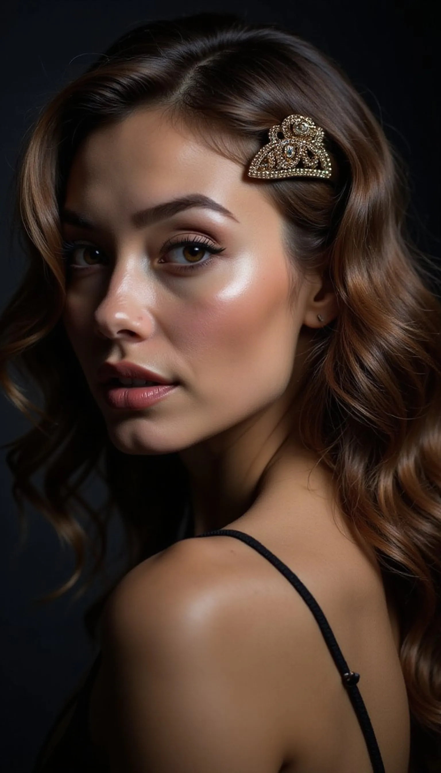 Side-Swept Clip For Glam Retro Waves