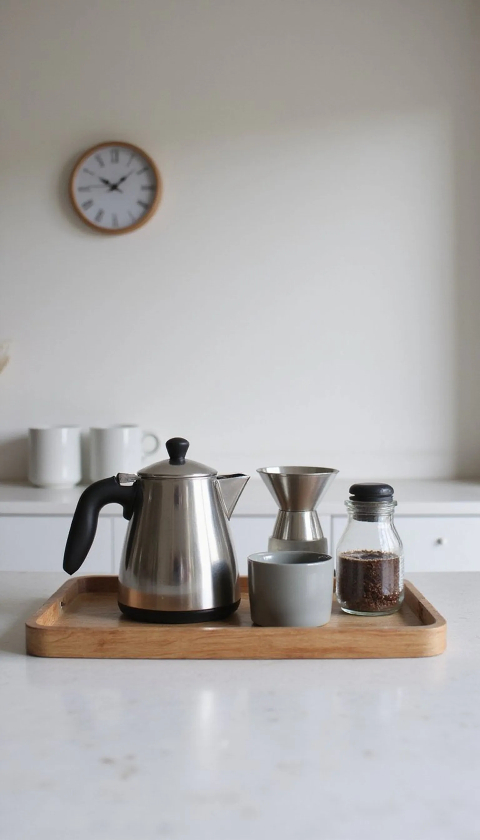 Minimalist countertop tray for small spaces