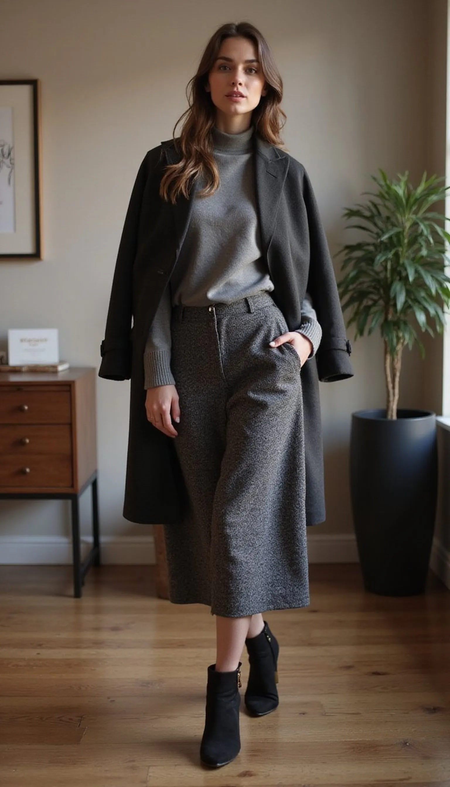 Knit set—matching top and midi skirt