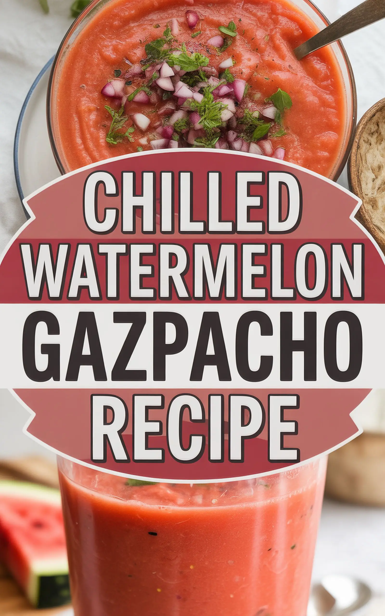 Chilled Watermelon Gazpacho Recipe - easy recipe with step by step instructions