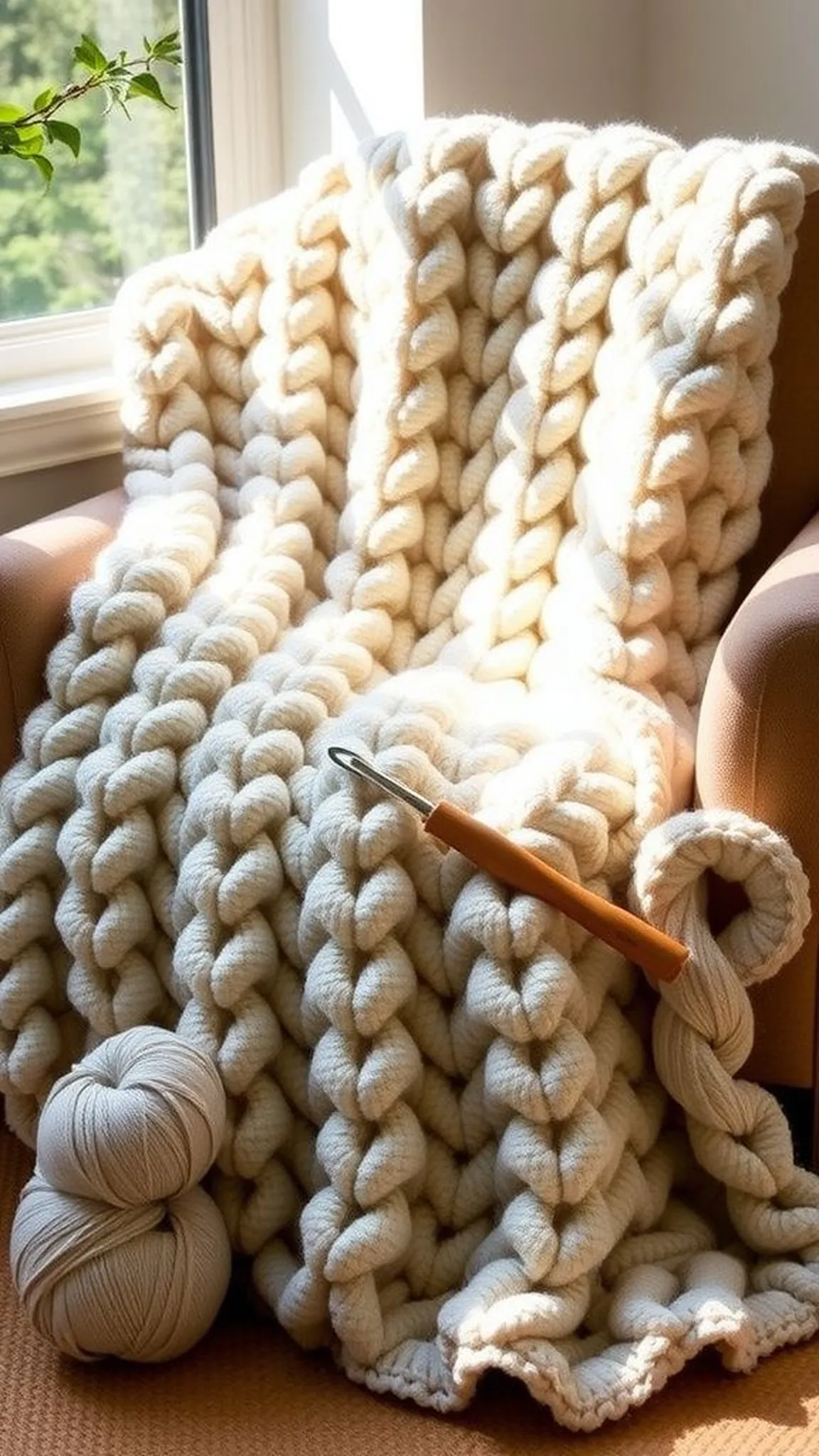 Giant loop blanket with super soft loops
