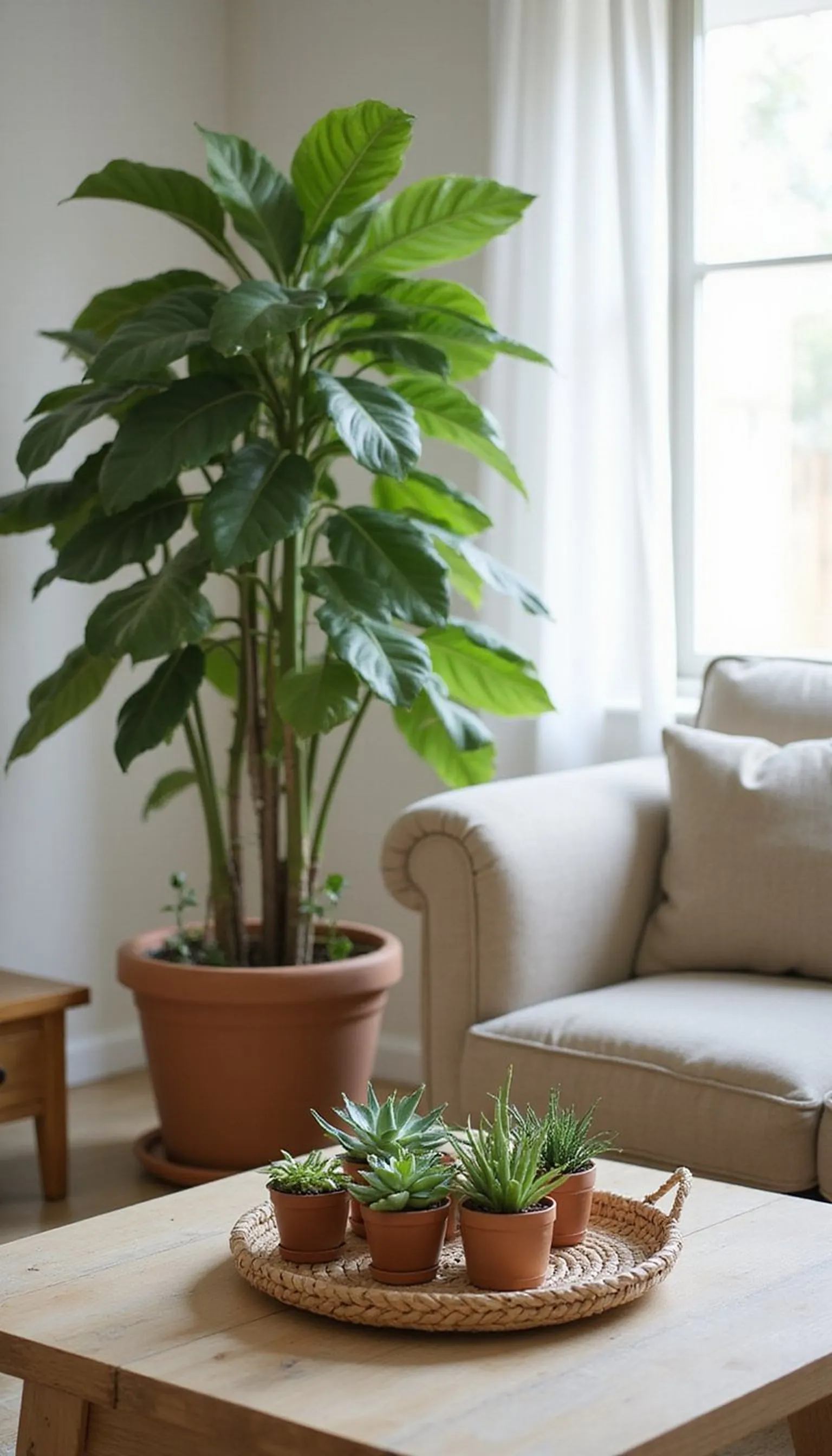 Seasonal greenery and natural accents