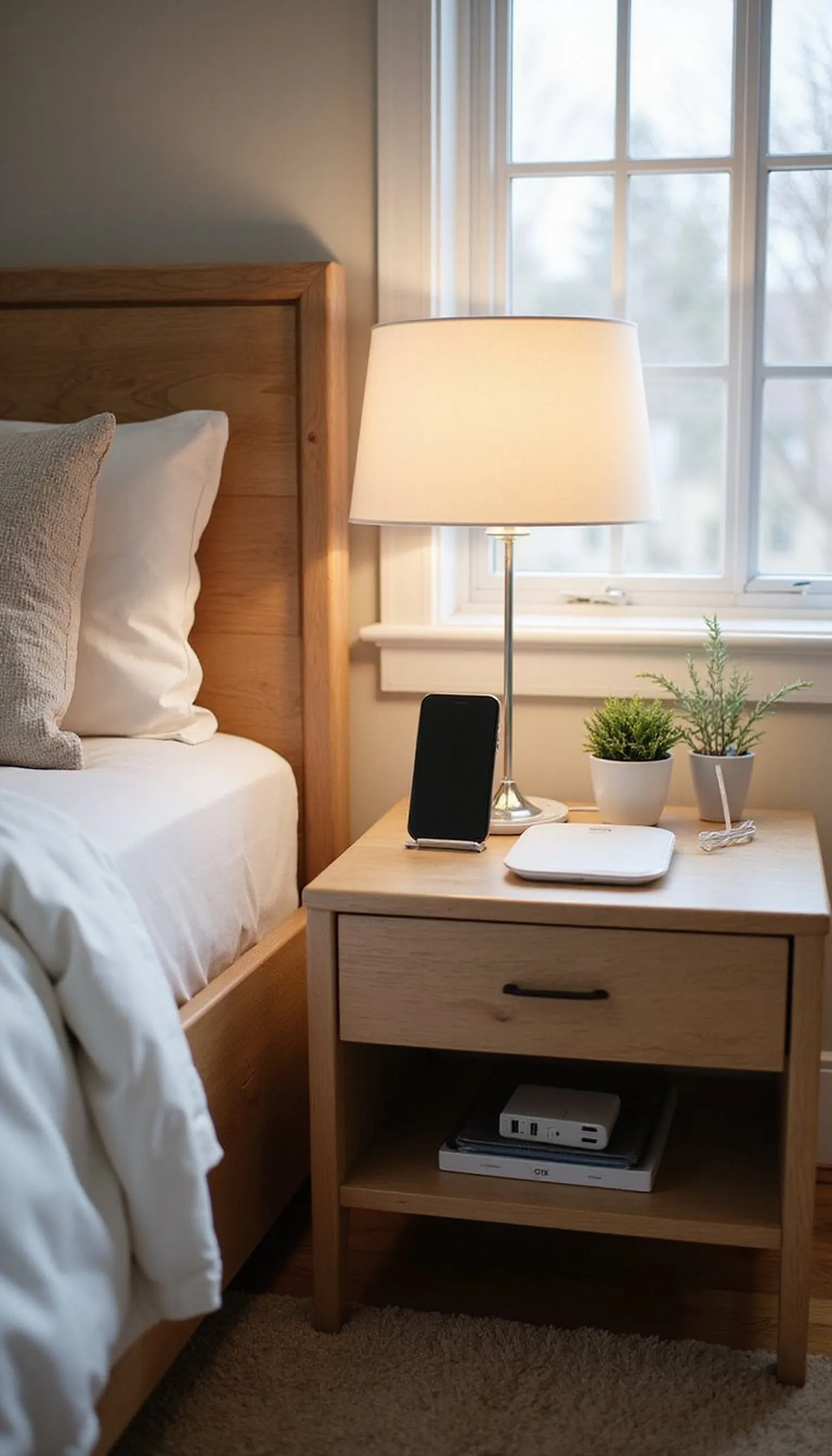 Guest-ready tech: hidden chargers and night plugs