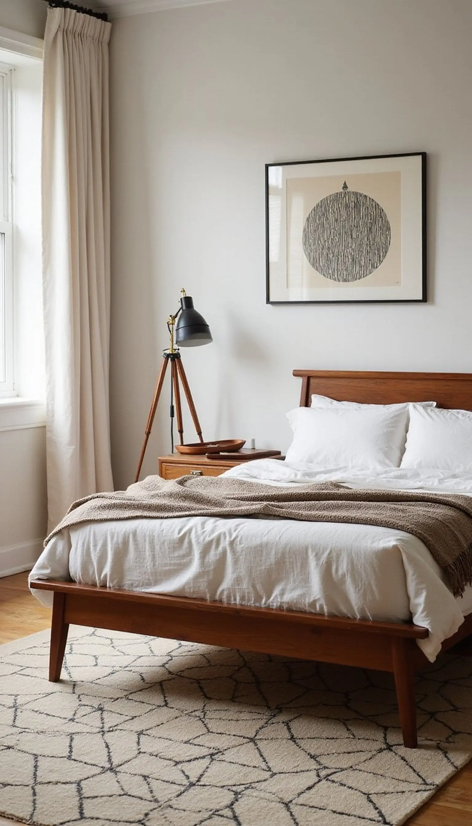 Mid-century personality with warm wood tones