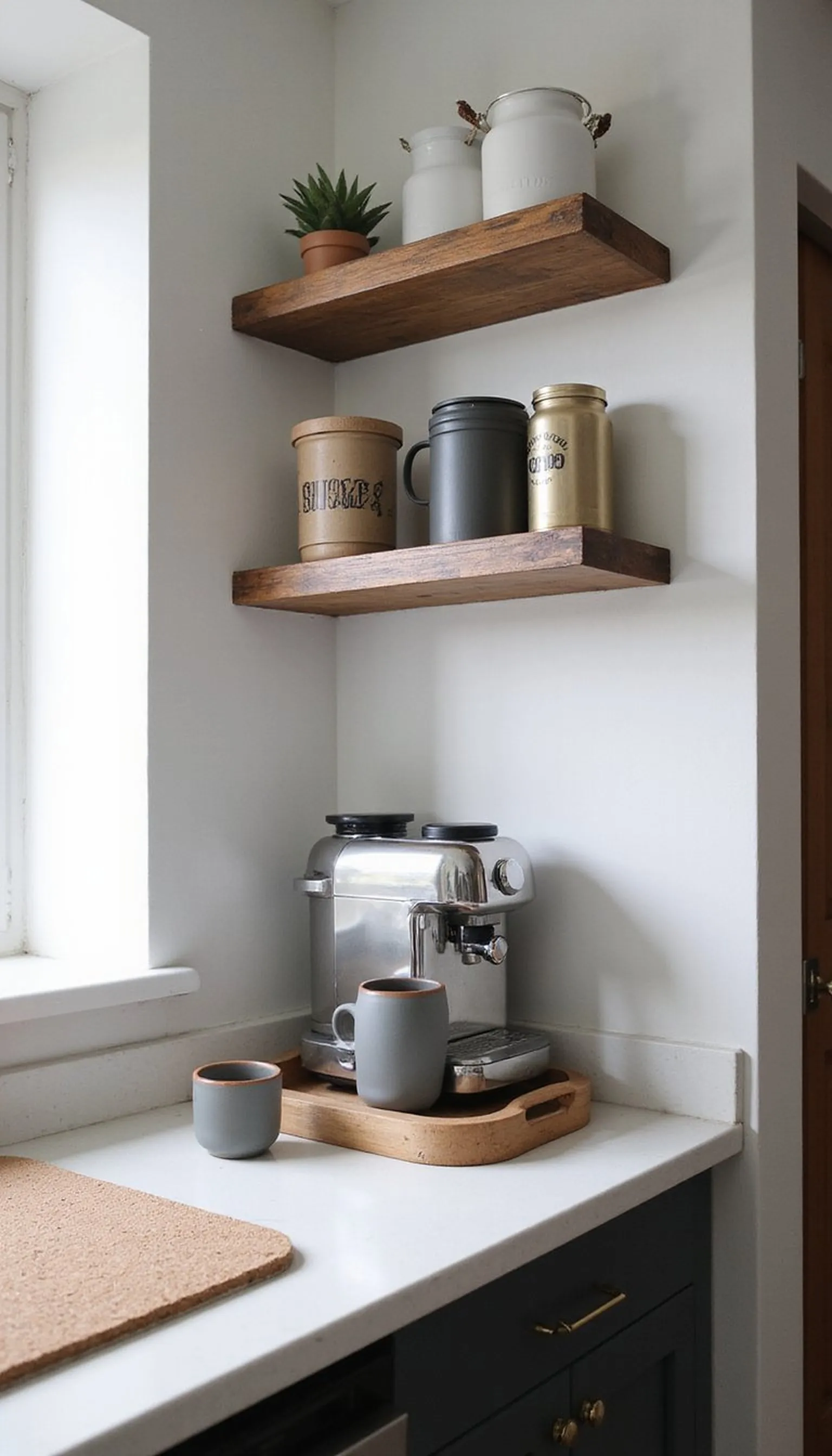 Mini espresso corner for tight kitchen spots