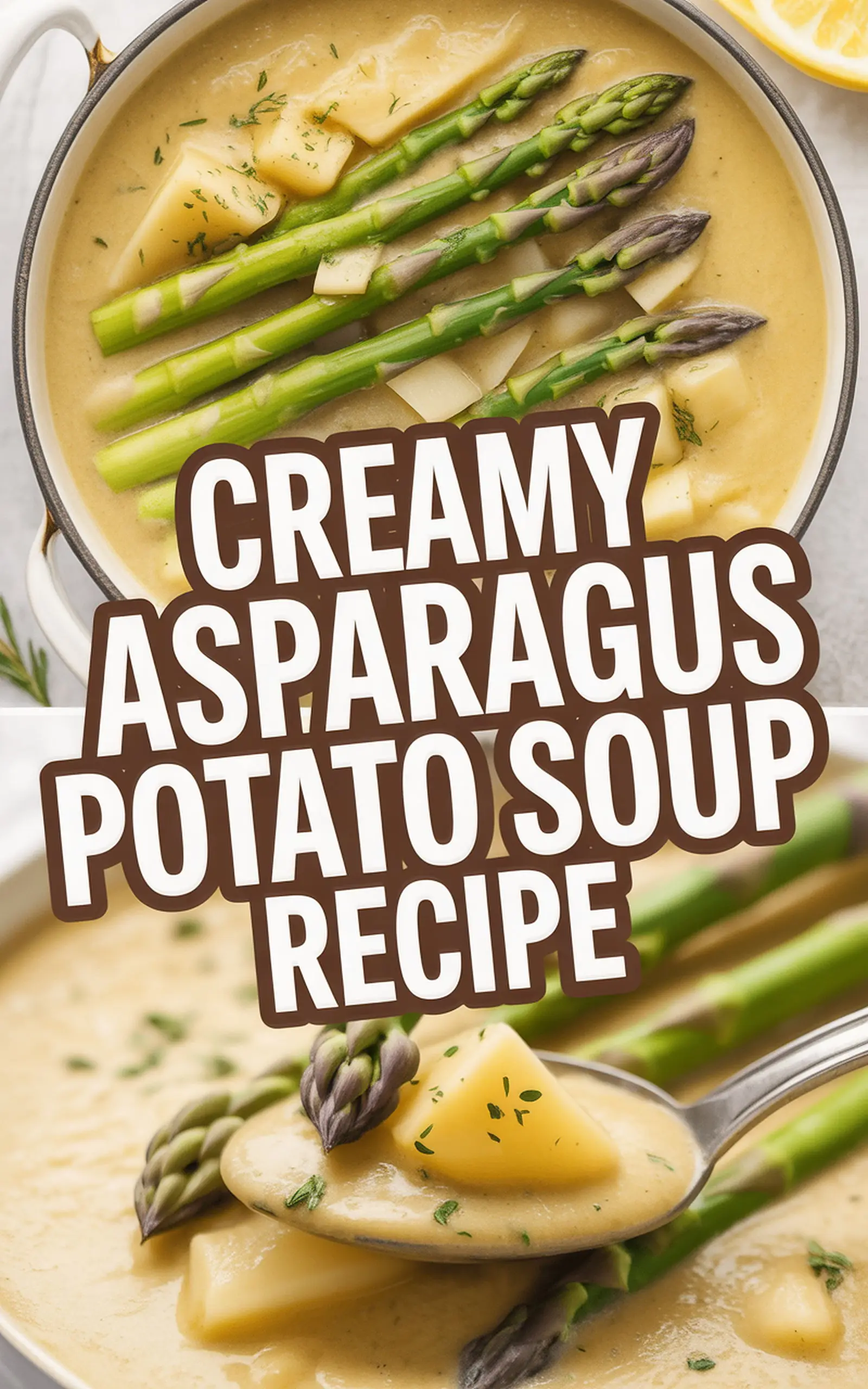 Creamy Asparagus Potato Soup Recipe - easy recipe with step by step instructions