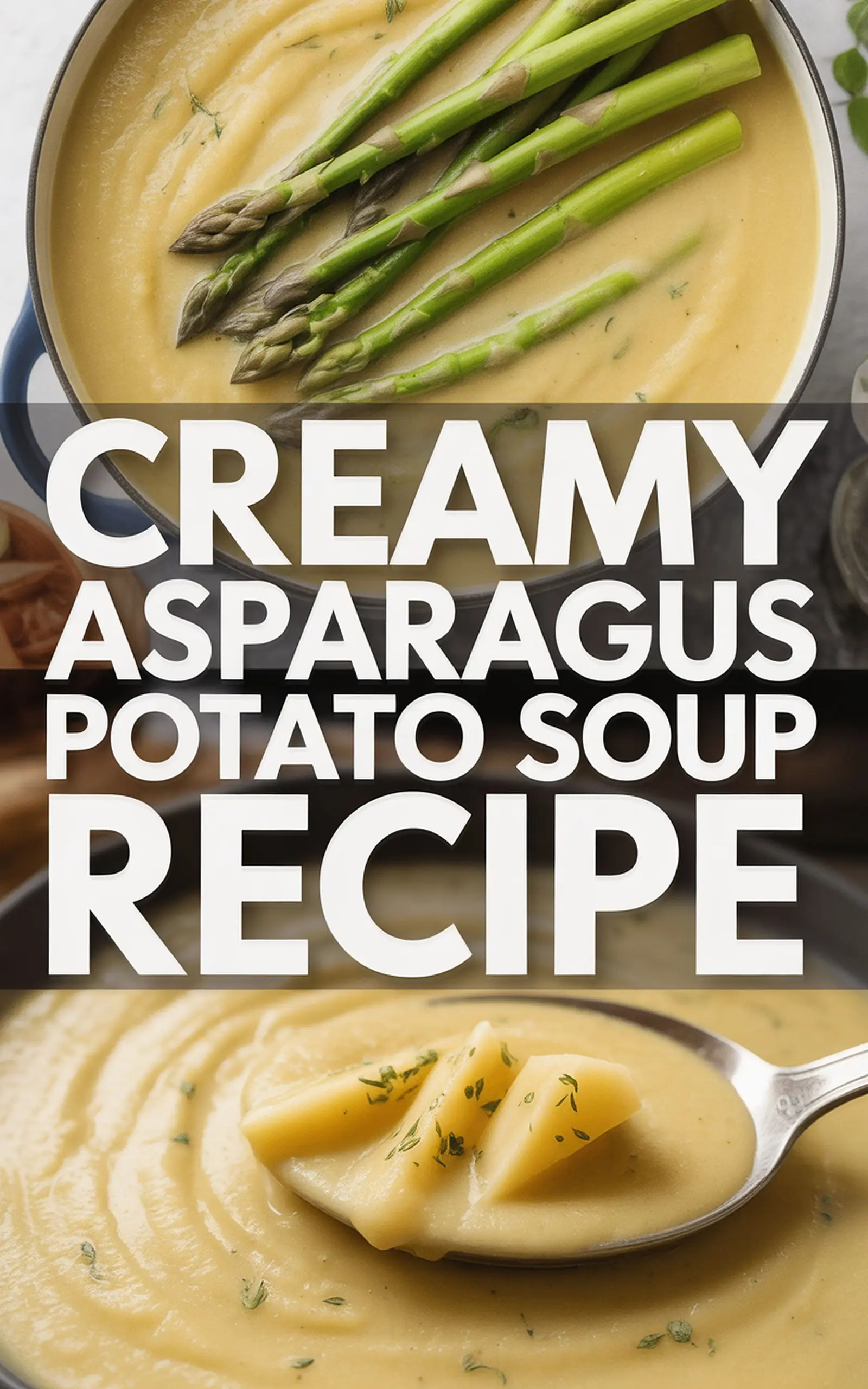 Creamy Asparagus Potato Soup Recipe - easy recipe with step by step instructions