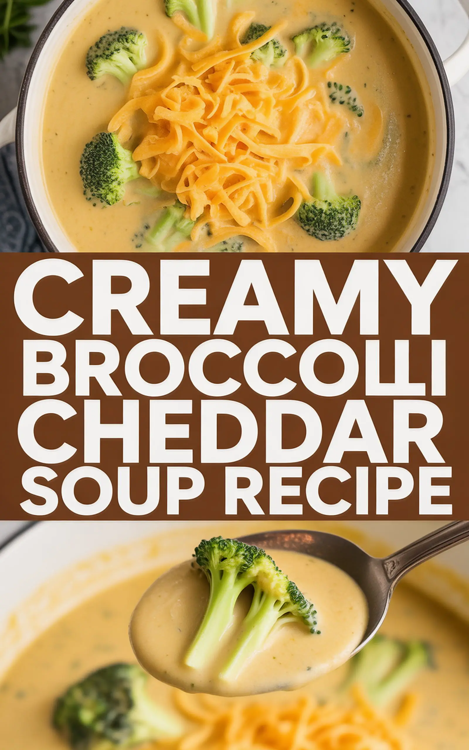 Creamy Broccoli Cheddar Soup Recipe - easy recipe with step by step instructions