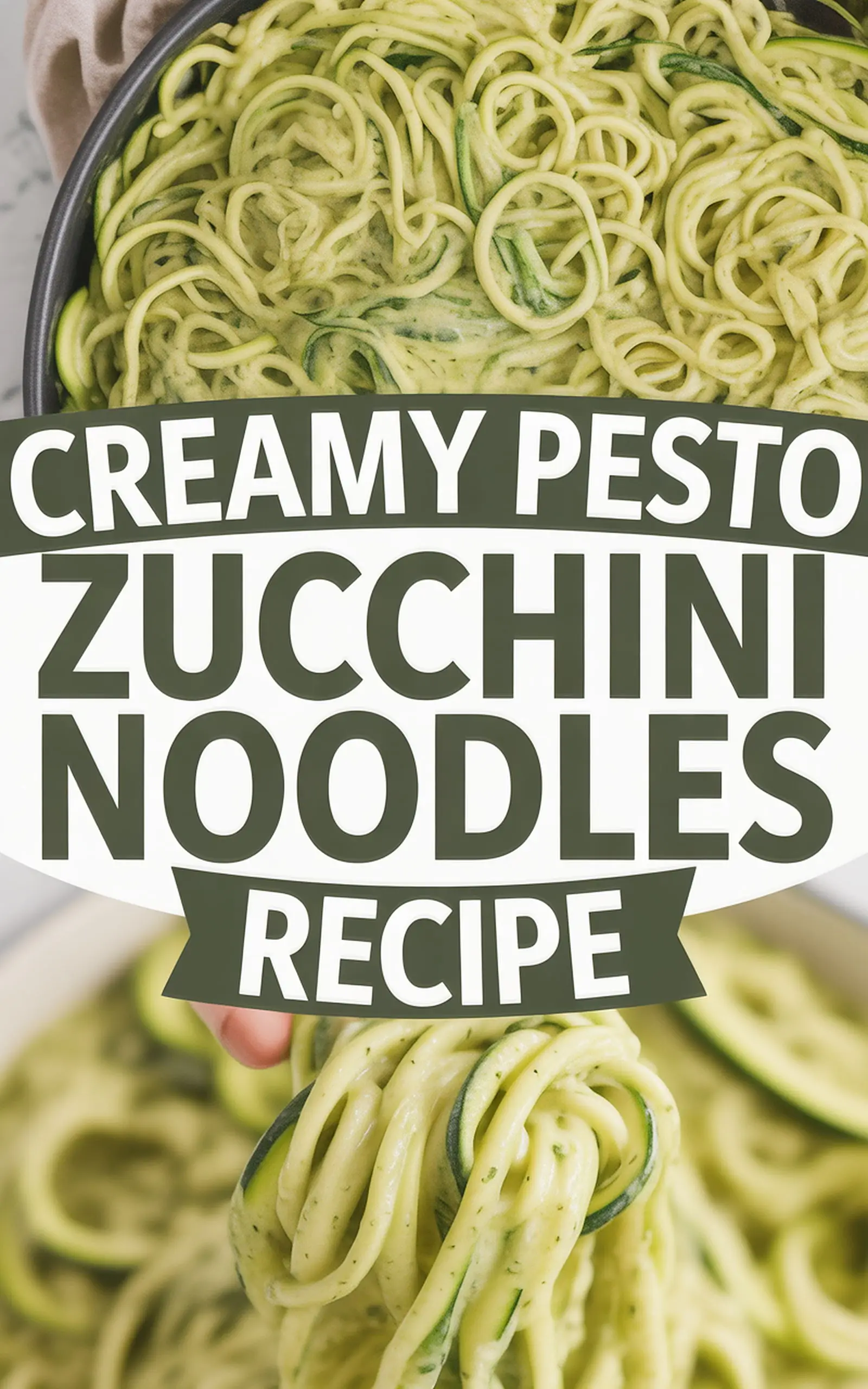 Creamy Pesto Zucchini Noodles Recipe - easy recipe with step by step instructions