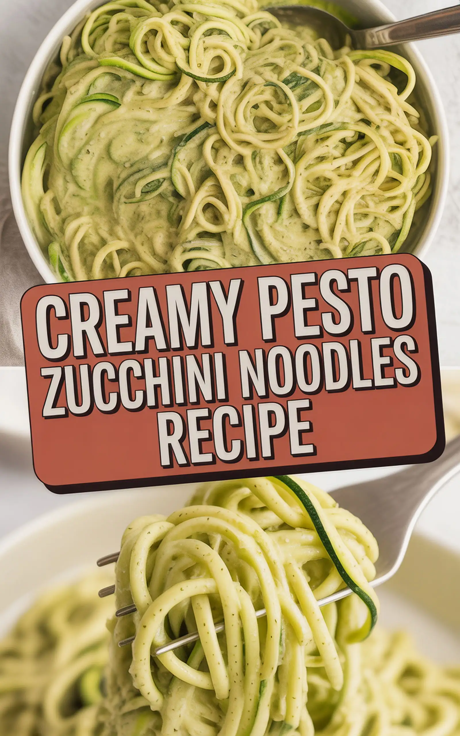 Creamy Pesto Zucchini Noodles Recipe - easy recipe with step by step instructions