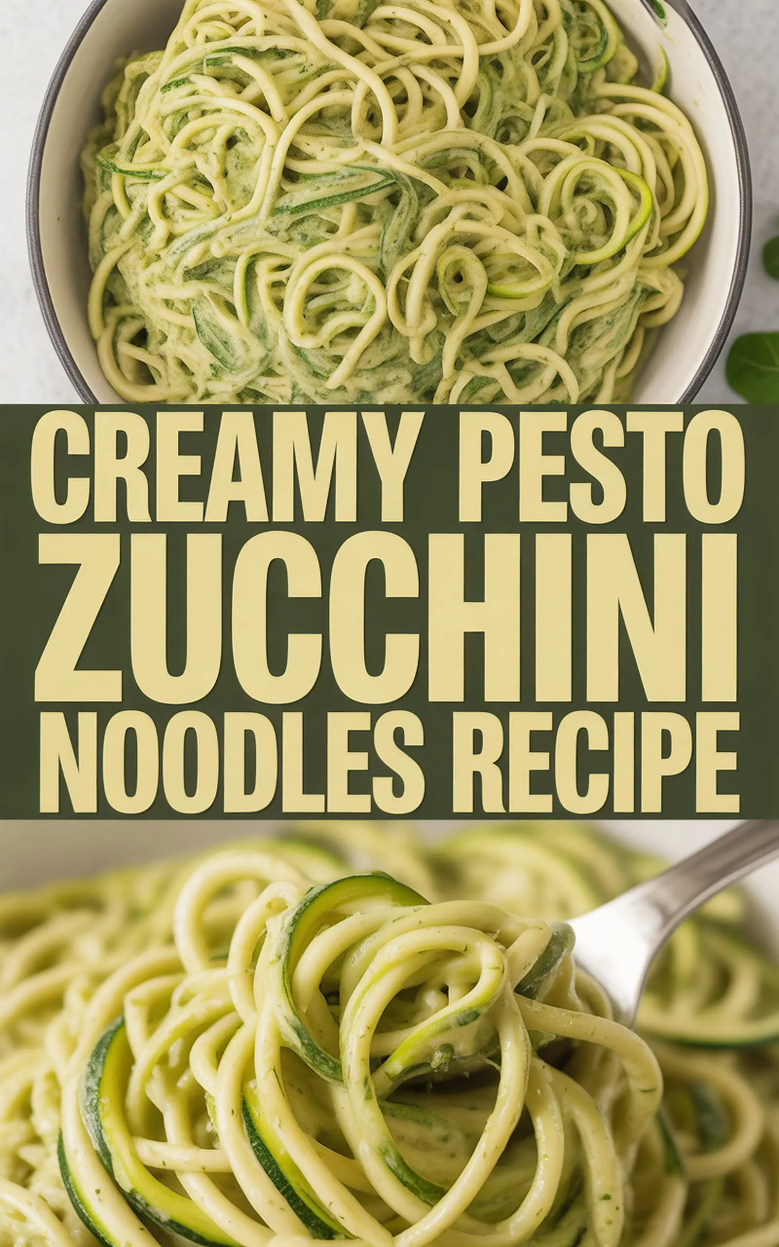 Creamy Pesto Zucchini Noodles Recipe - easy recipe with step by step instructions