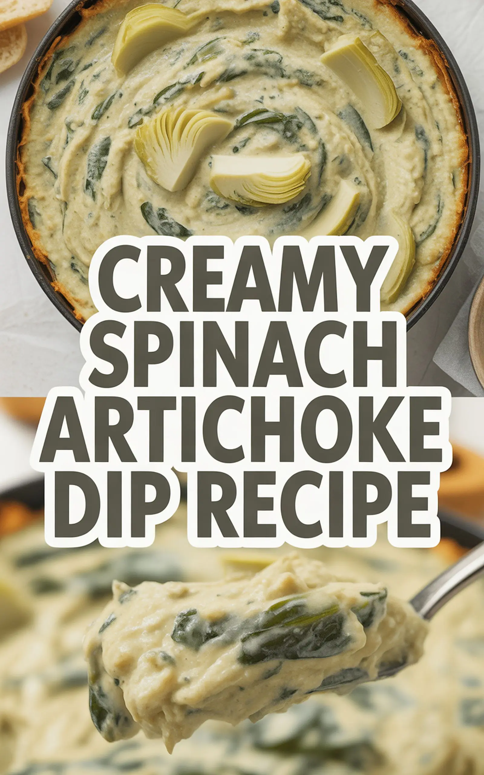 Creamy Spinach Artichoke Dip Recipe - easy recipe with step by step instructions