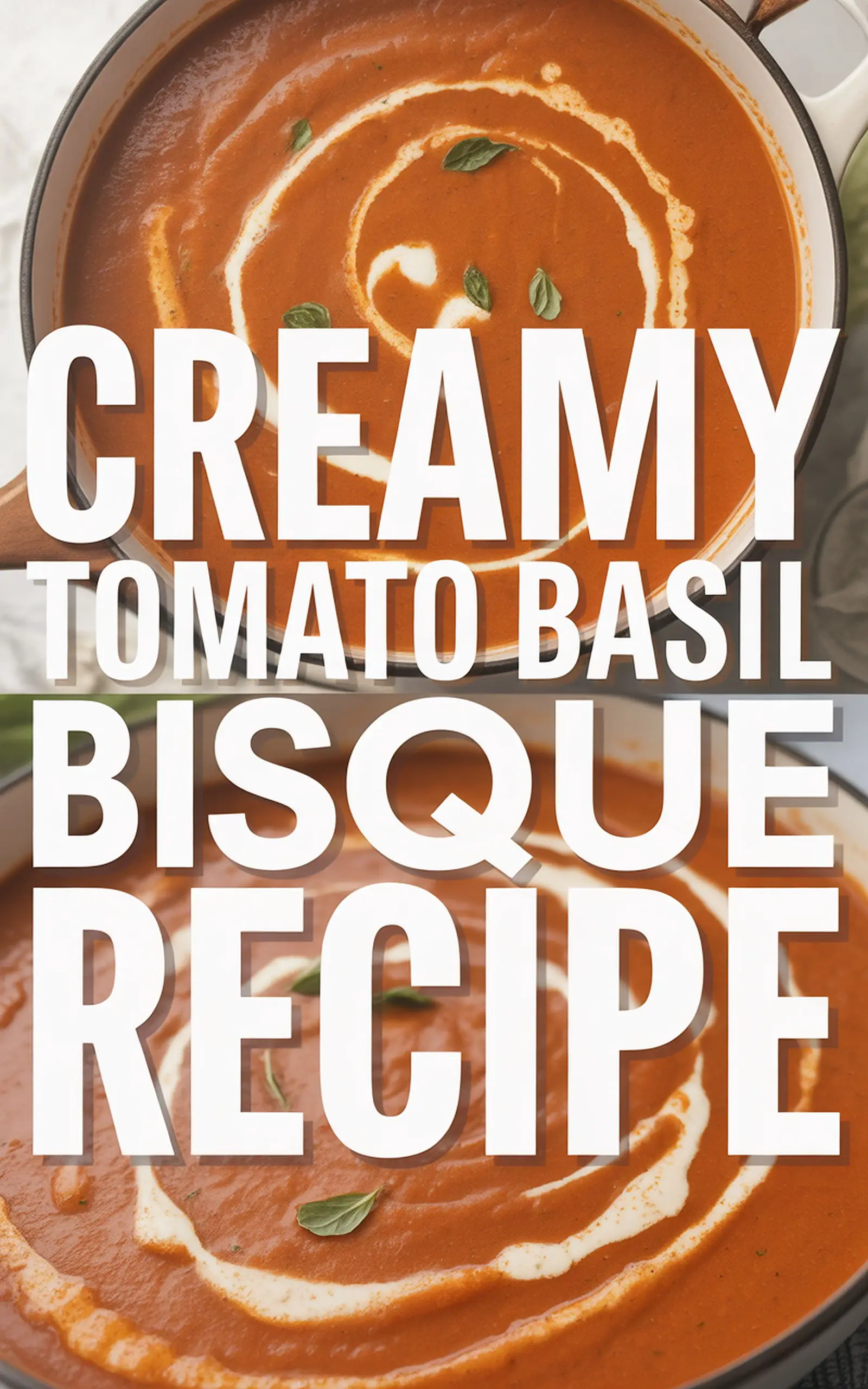 Creamy Tomato Basil Bisque Recipe - easy recipe with step by step instructions