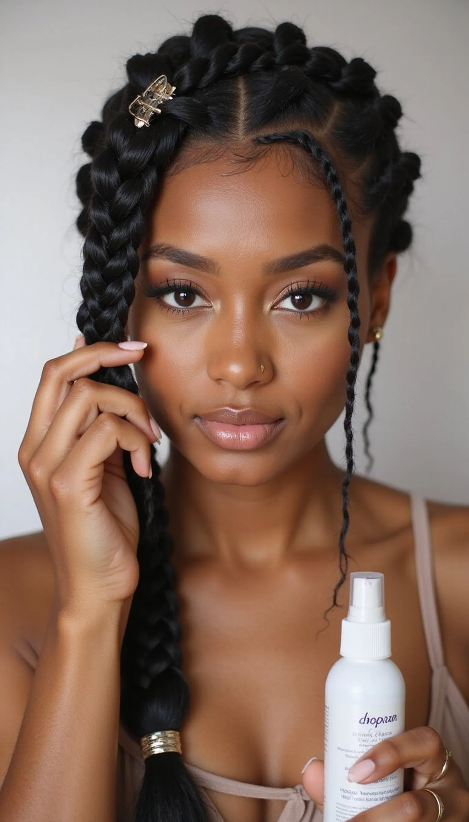 Accent Micro Braids With Claw Clip Finish
