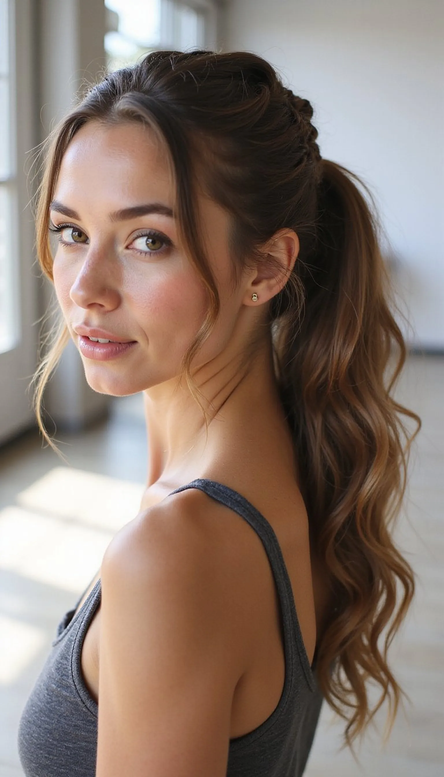 French Braid Ponytail For Sleek Active Days