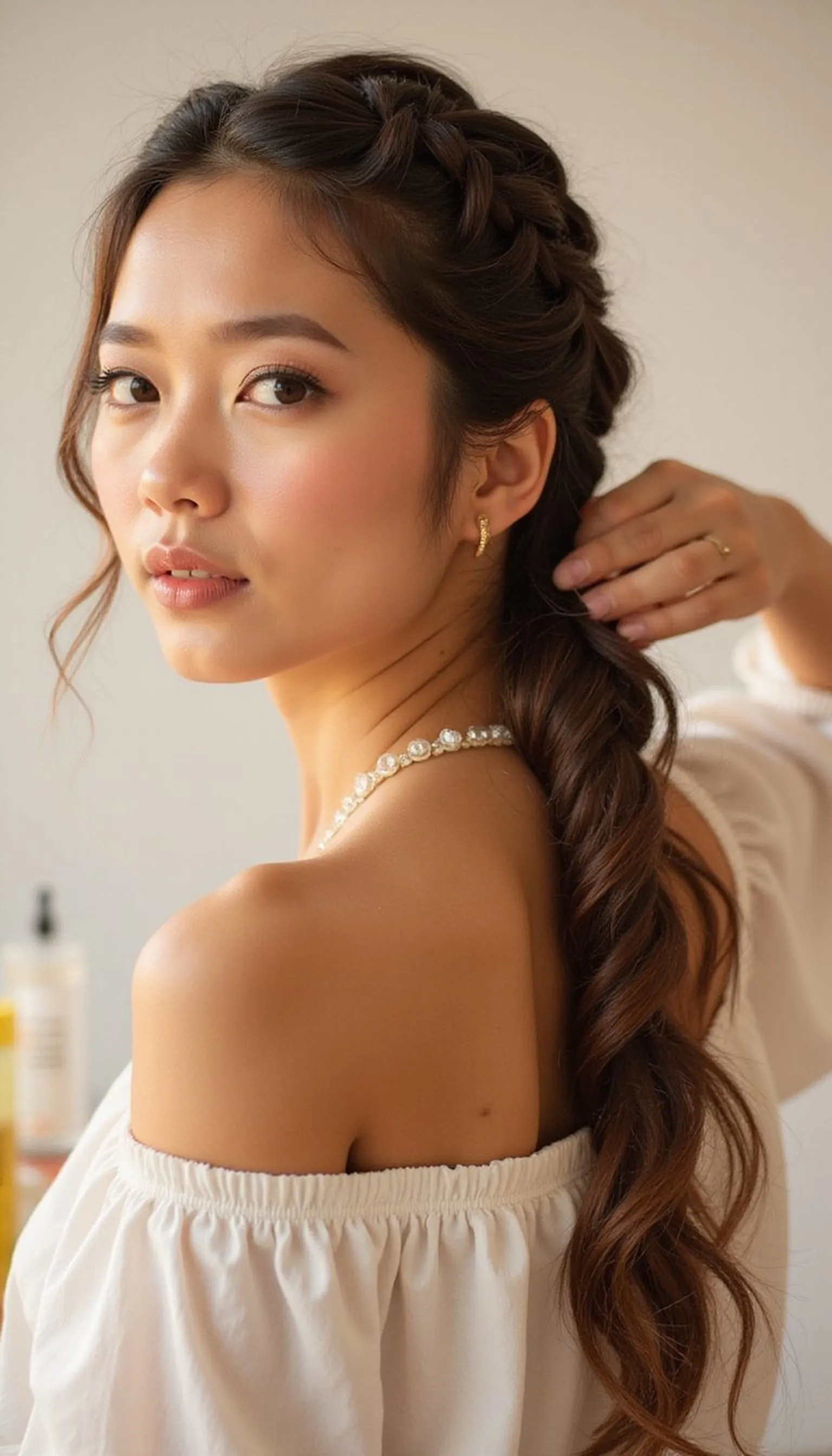 Pull-Through Braid For A Full Lattice Look
