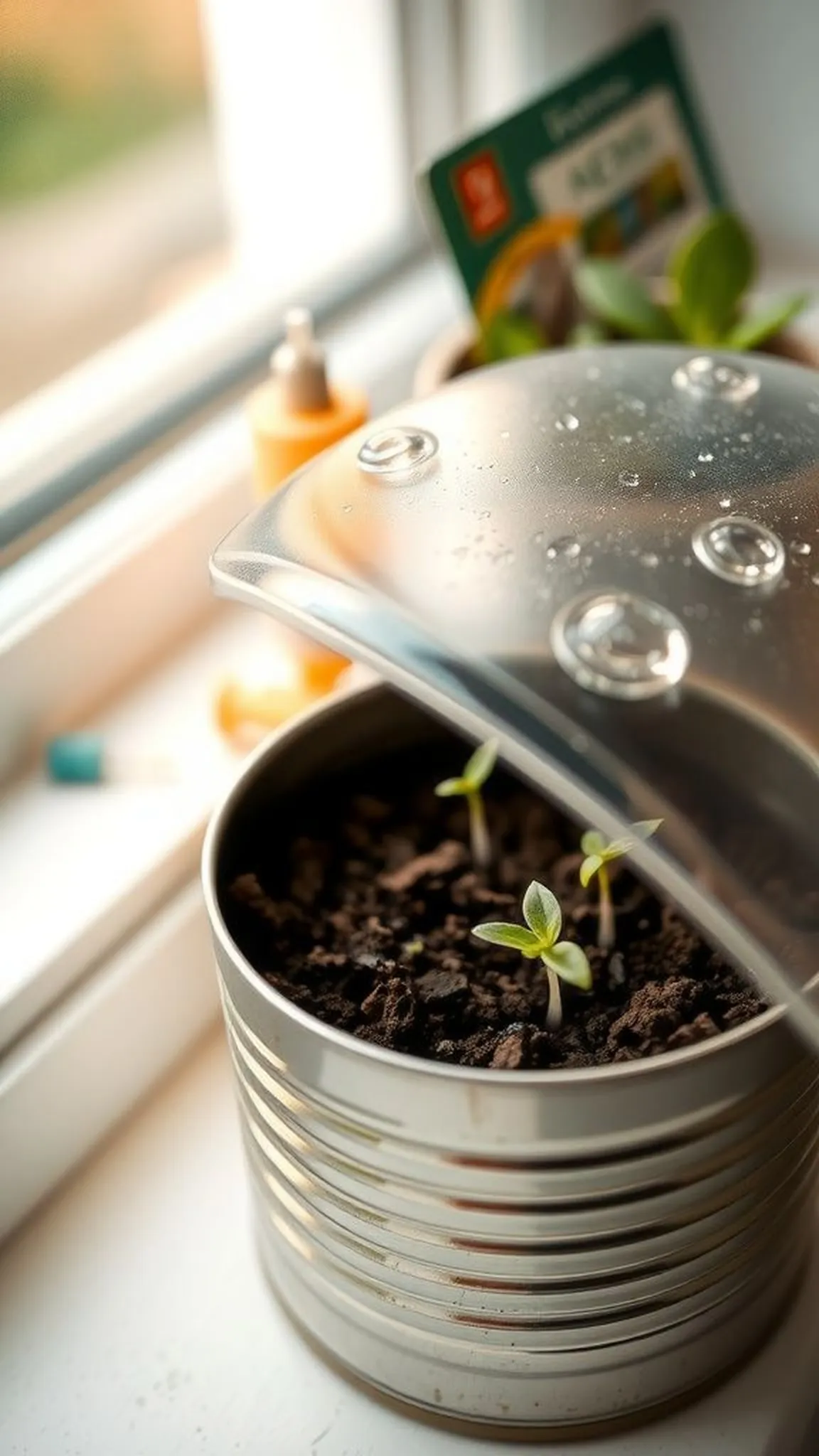 Mini greenhouse seed starter with clear lid