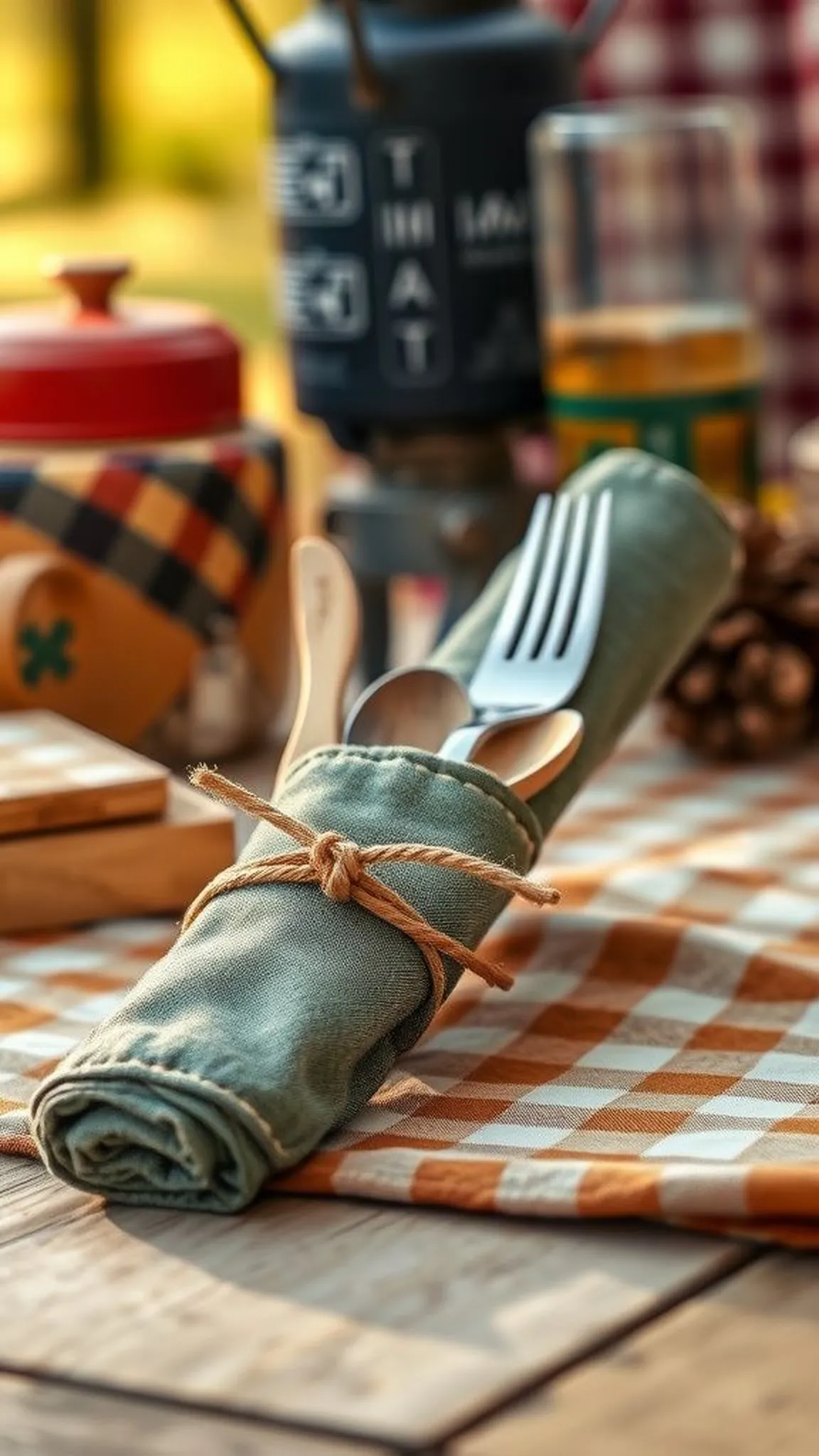 Canvas utensil roll that keeps gear organized