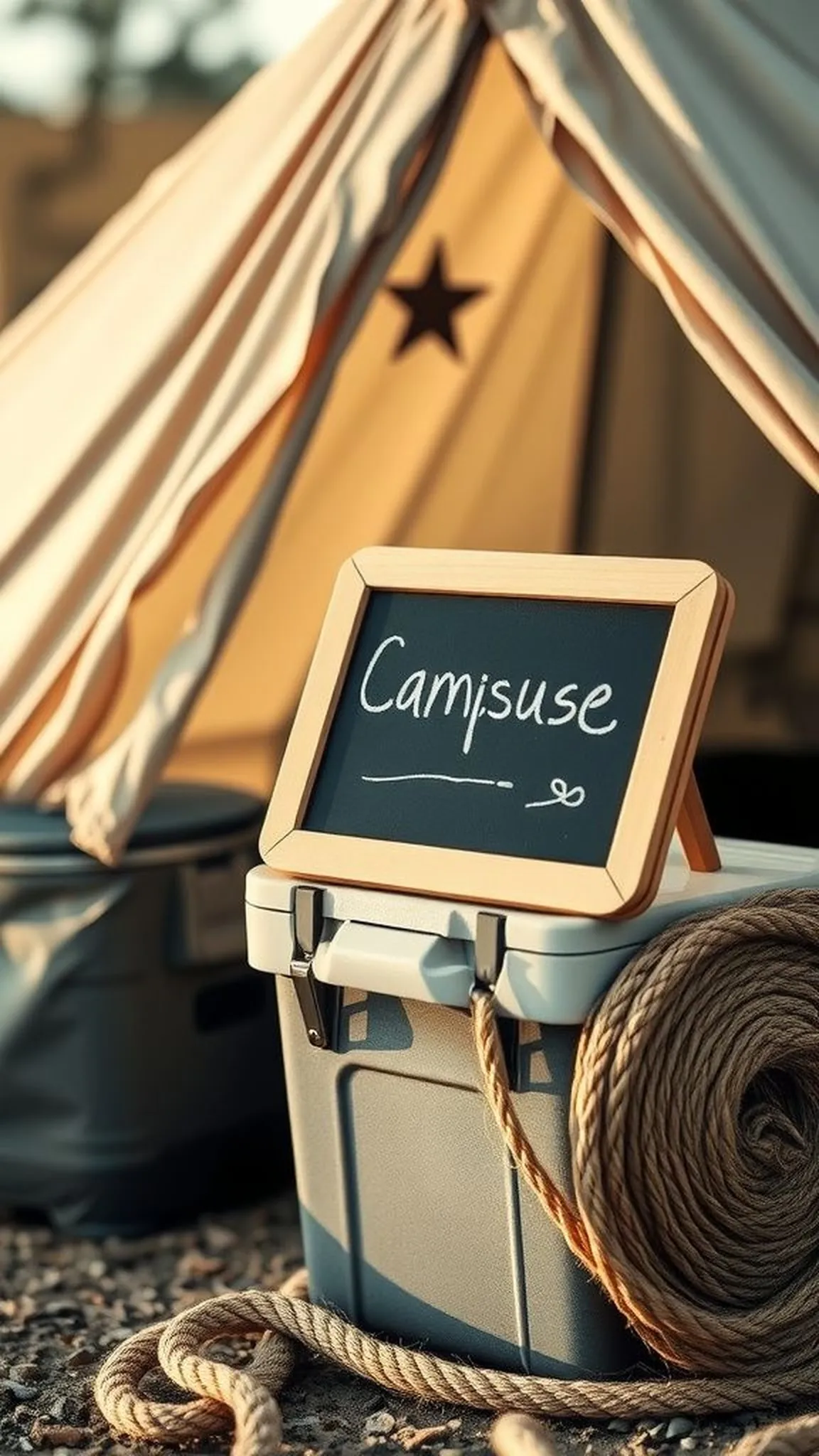 Chalkboard campsite sign to mark your home base
