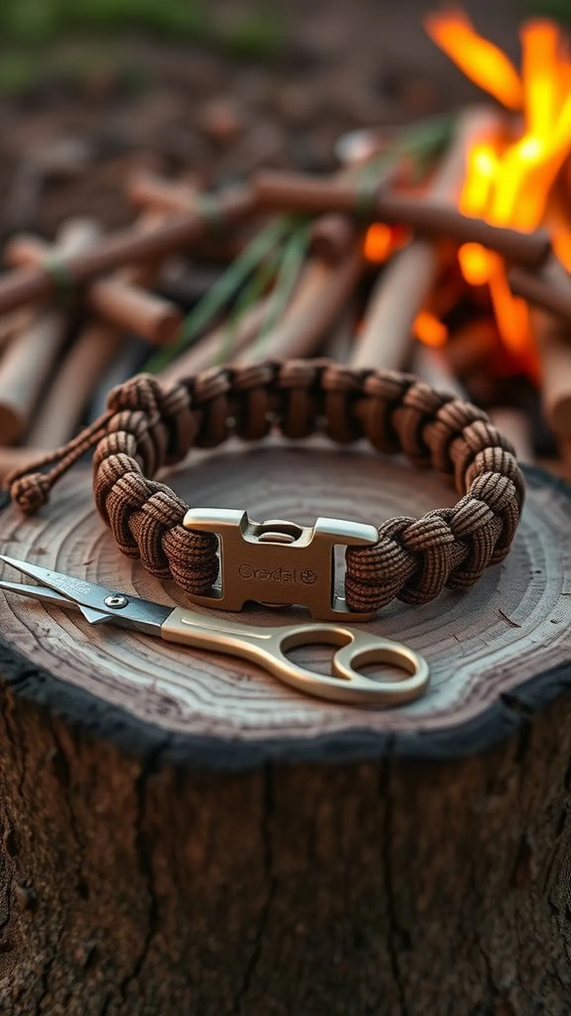 Paracord survival bracelet that packs light and strong