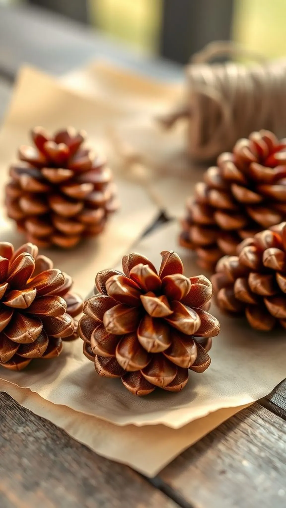Pinecone wax firestarters for quick camp ignition