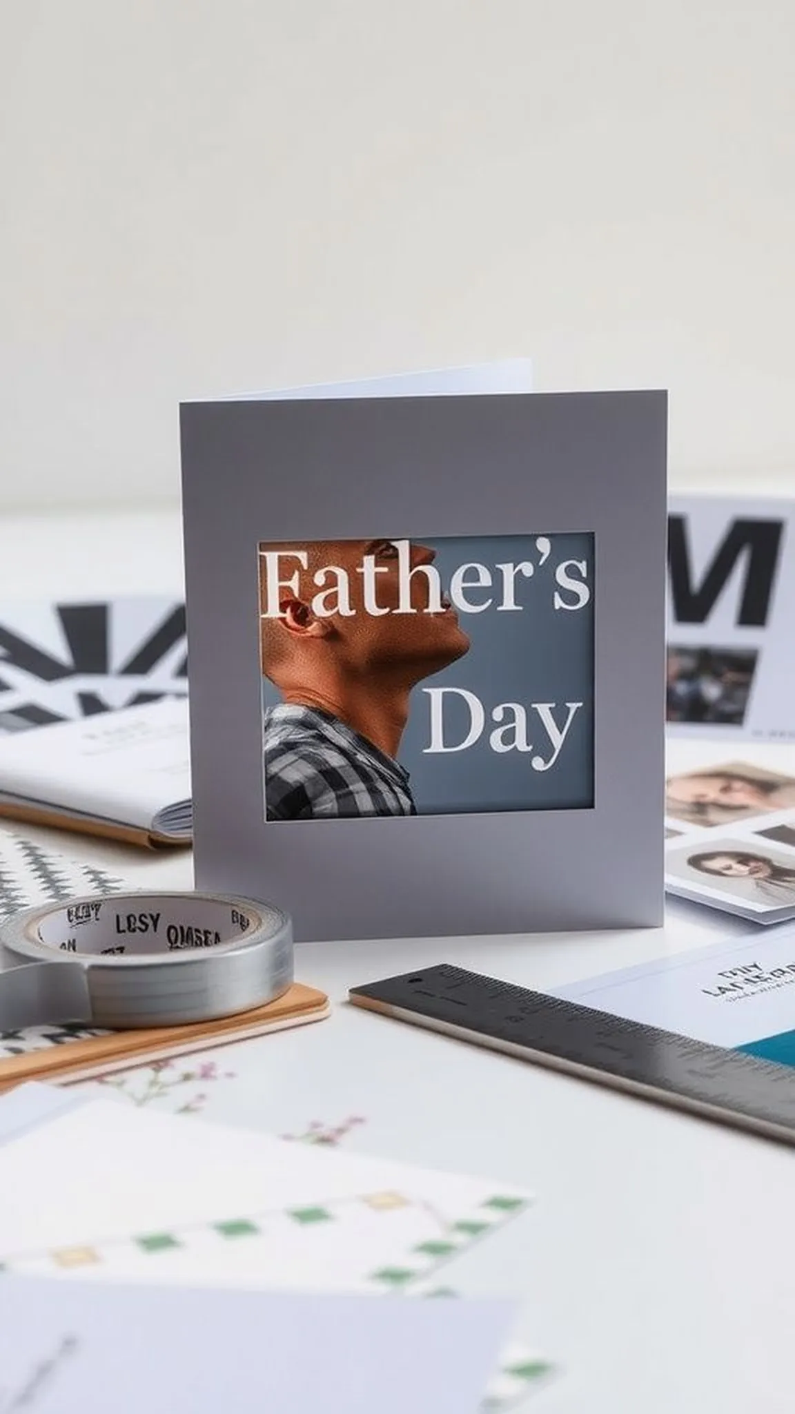 Photo slider card with secret image reveal