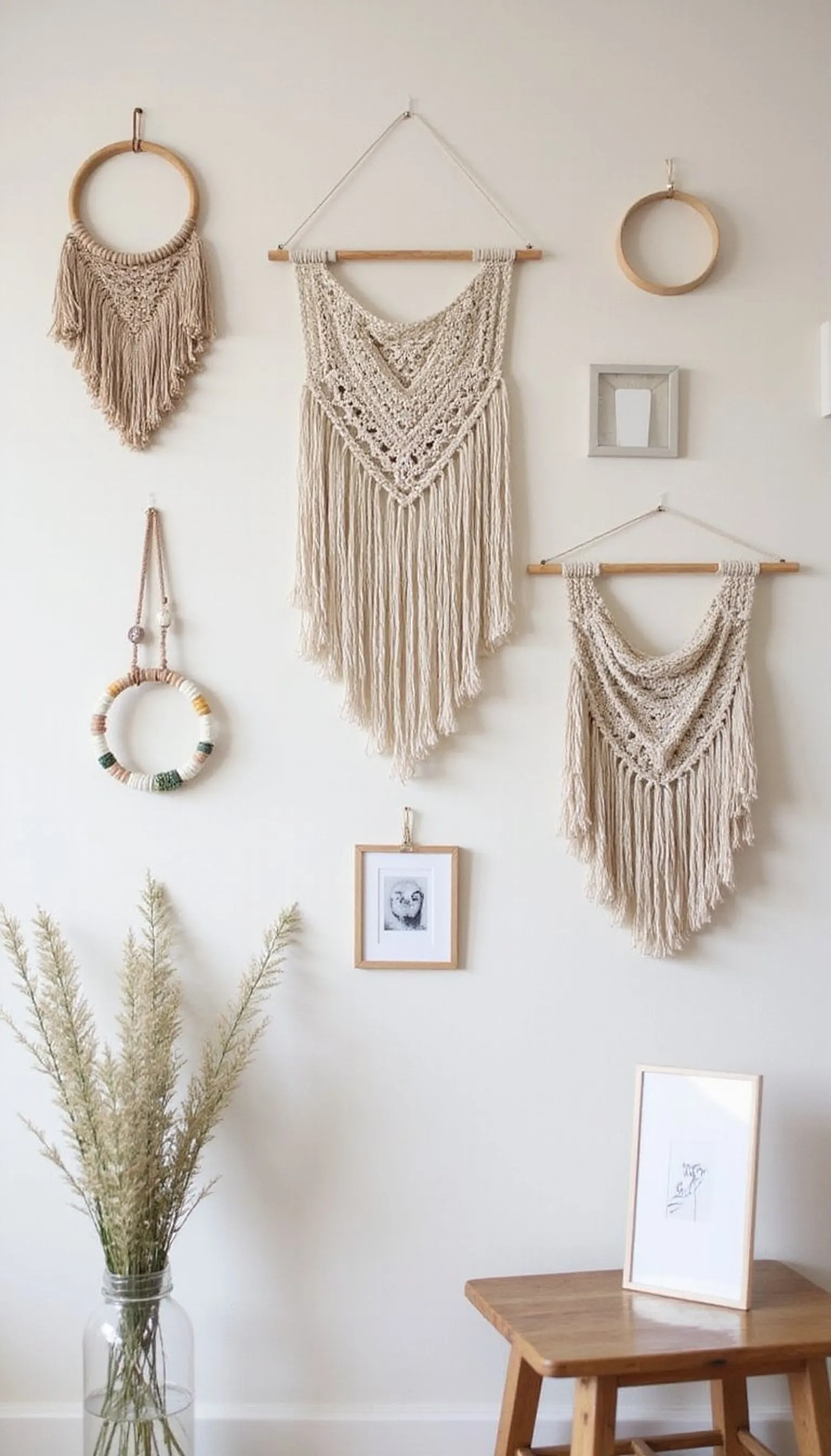 Layered macrame gallery: mix and match textures