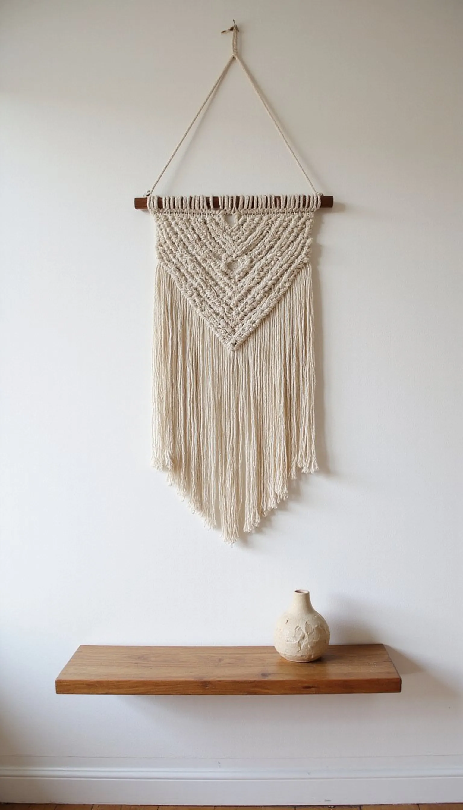 Neutral monochrome macrame for modern rooms