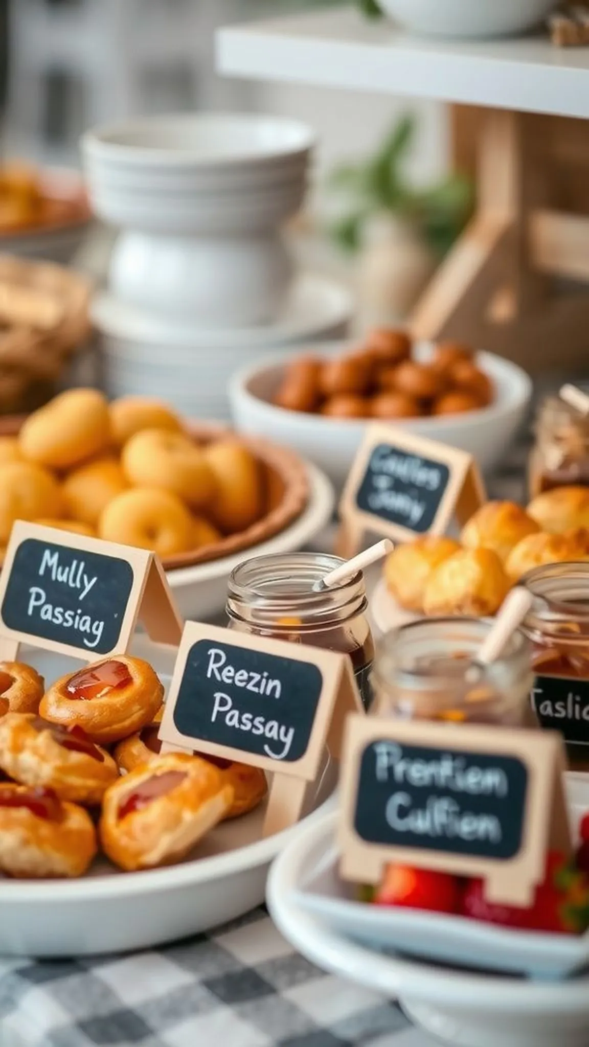 Mini chalkboard tent signs for sweet labeling