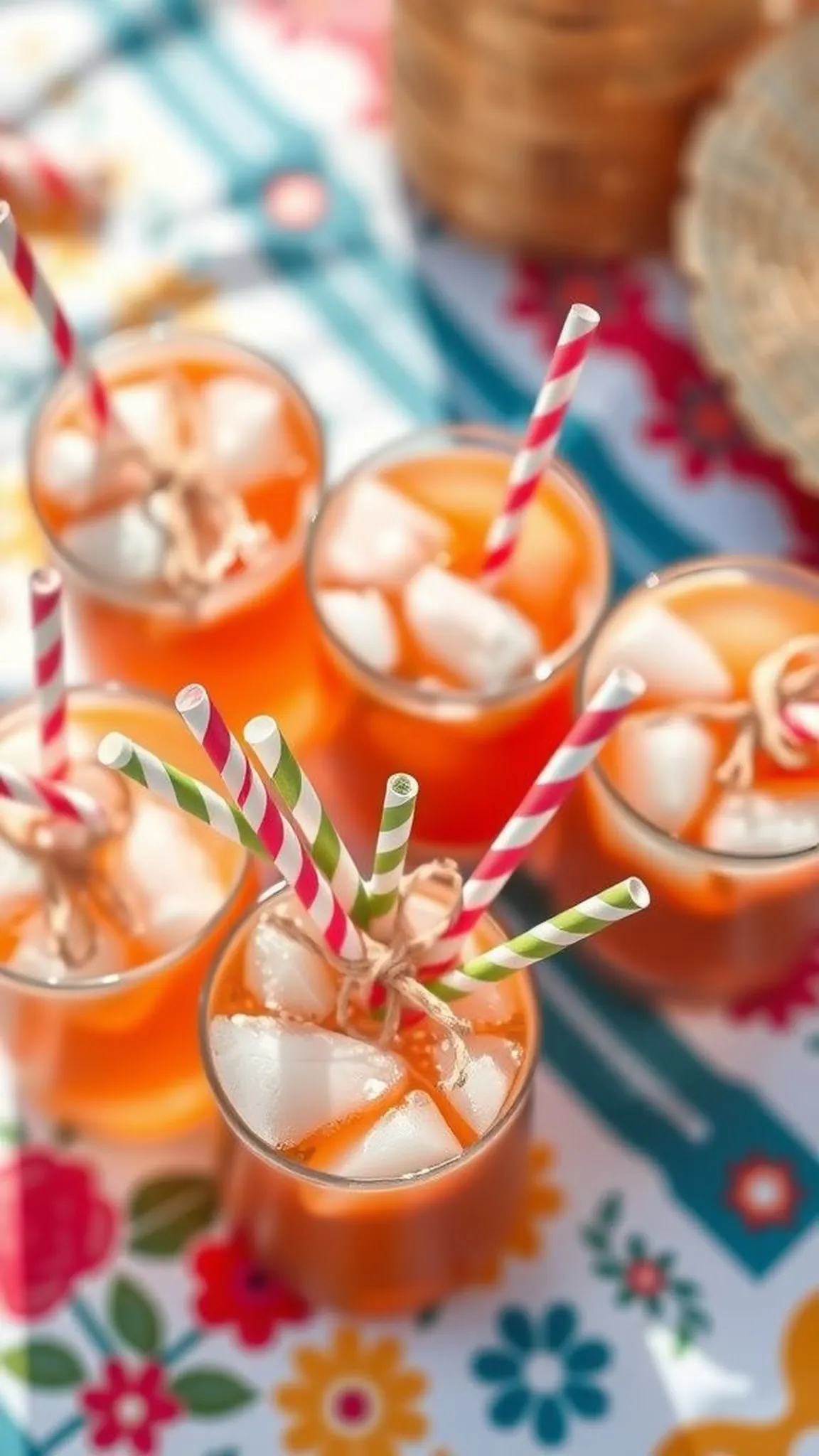 Paper straw bouquets for whimsical drink toppers