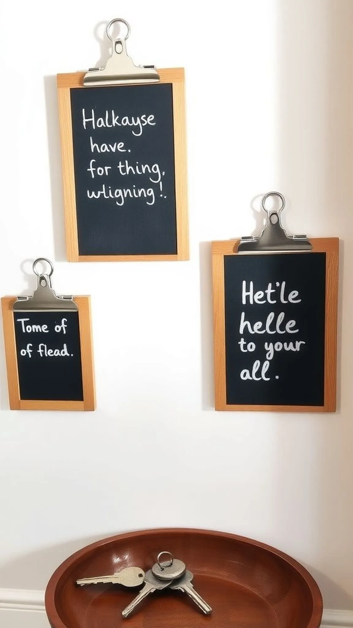 Mini chalkboard clipboard signs for seasonal messages