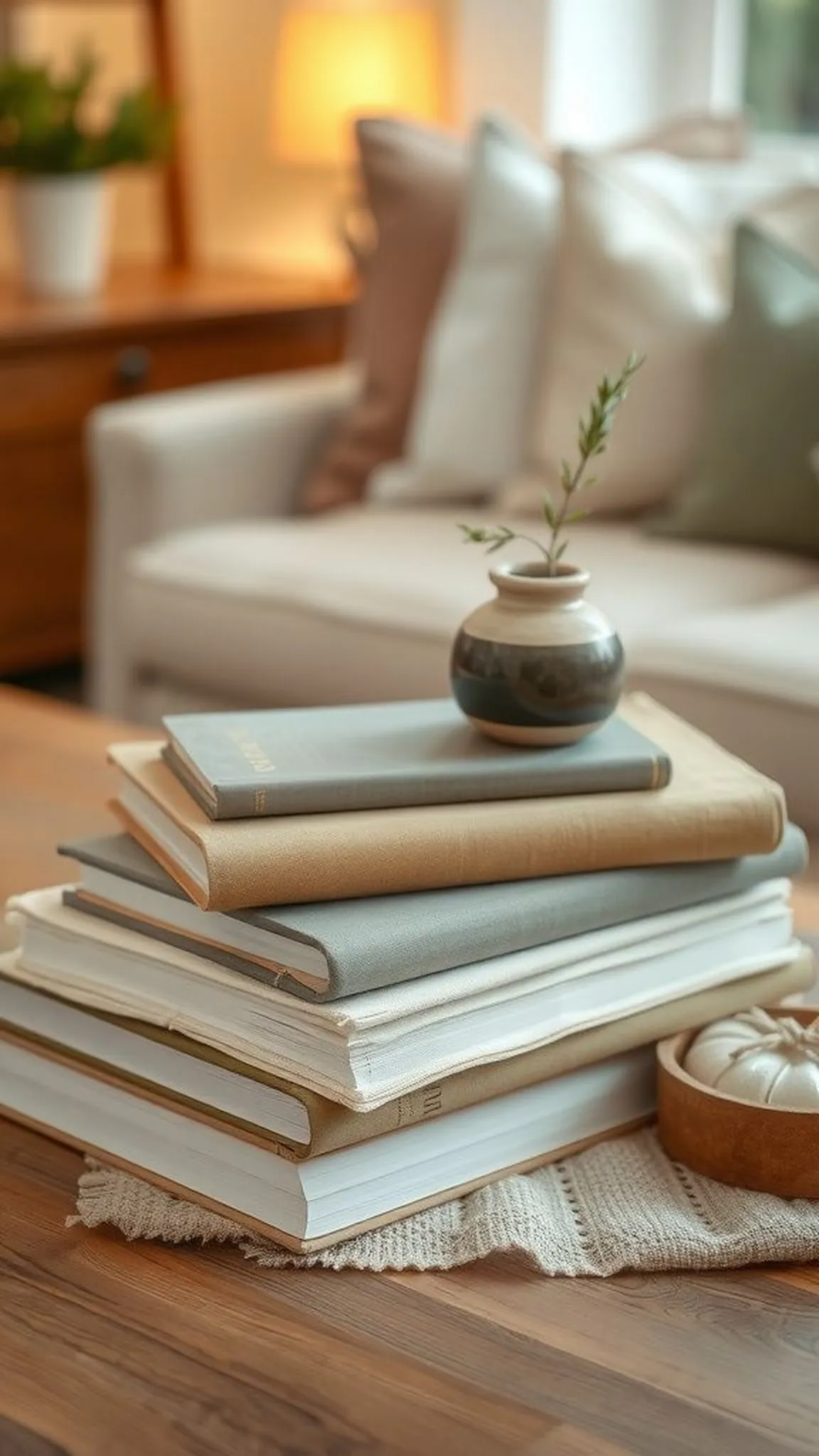 Stack of faux vintage books as a rustic decorator's prop