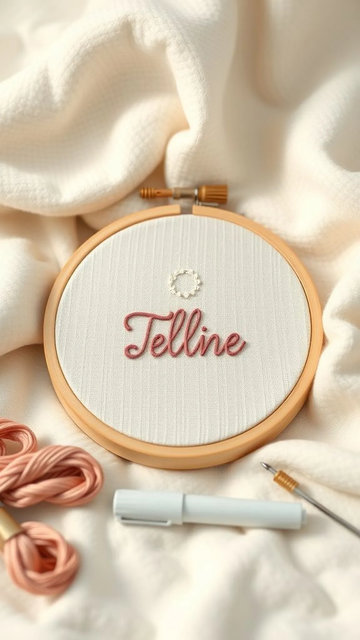Personalized name monogram hoop for a nursery