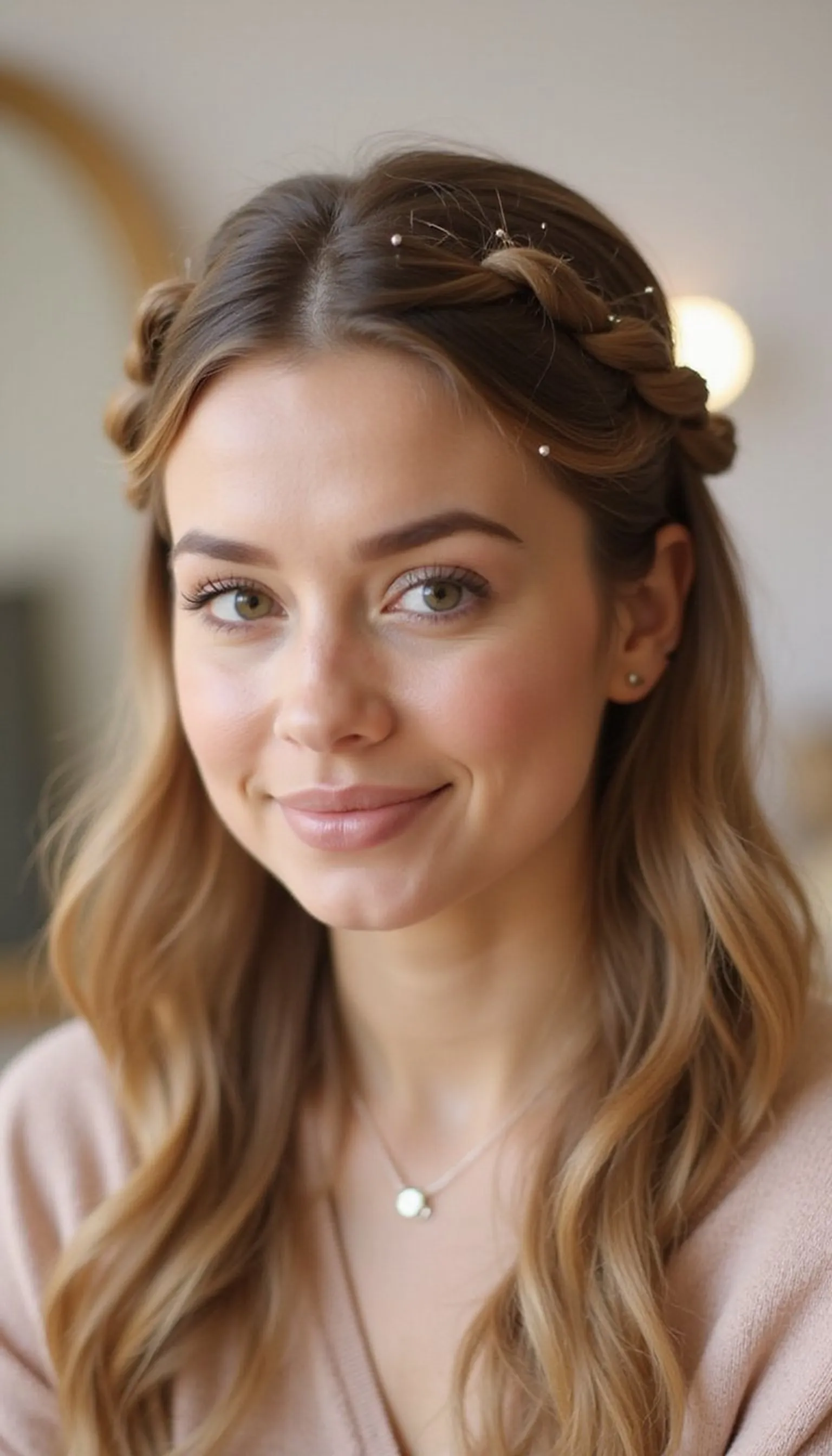 Half-Up Braid Crown For Casual Days