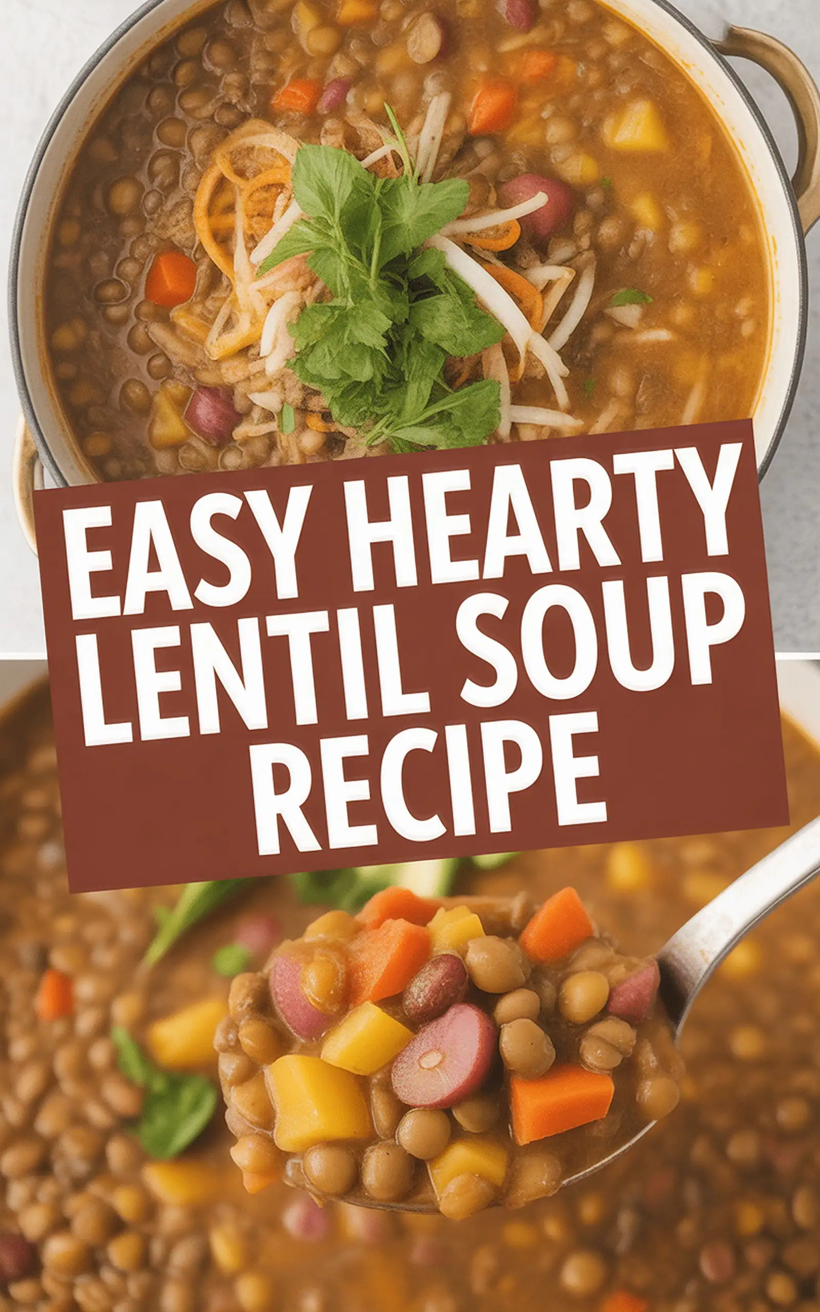 Easy Hearty Lentil Soup Recipe - easy recipe with step by step instructions