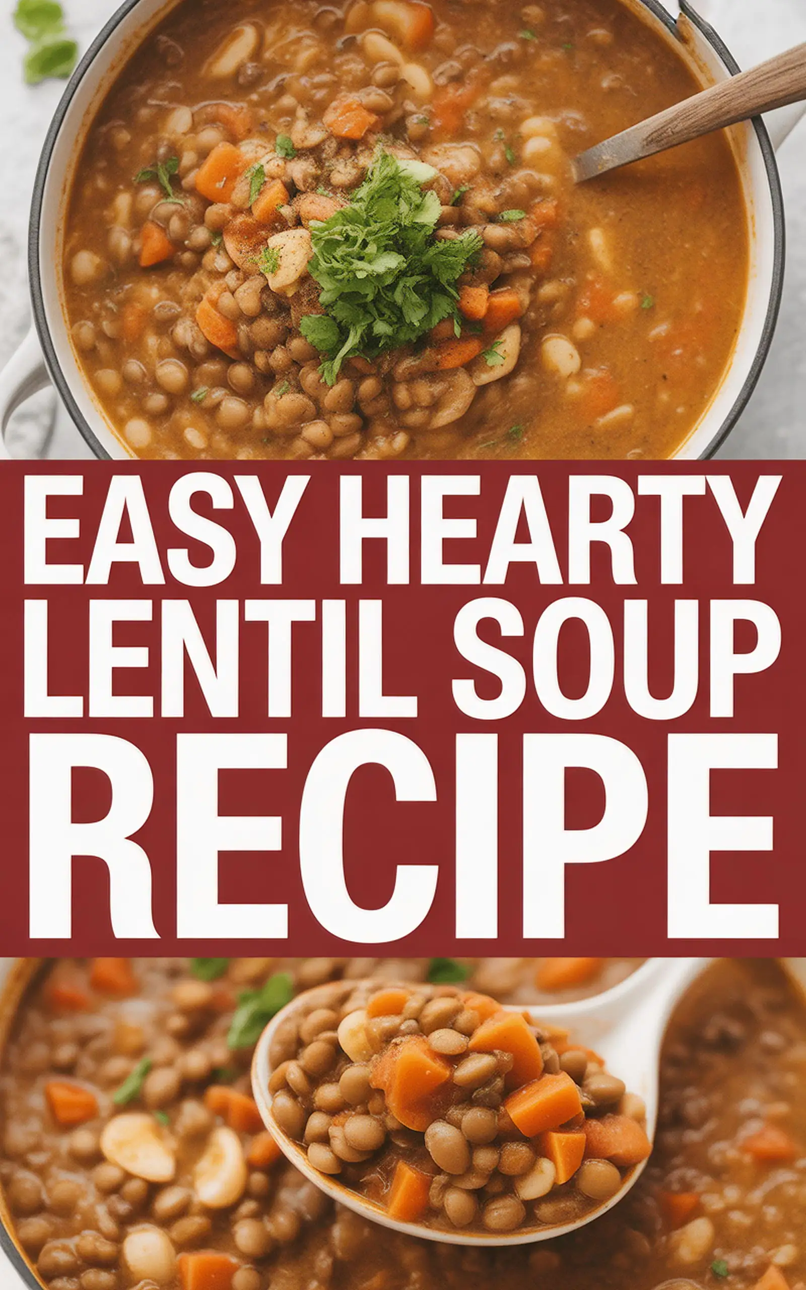 Easy Hearty Lentil Soup Recipe - easy recipe with step by step instructions