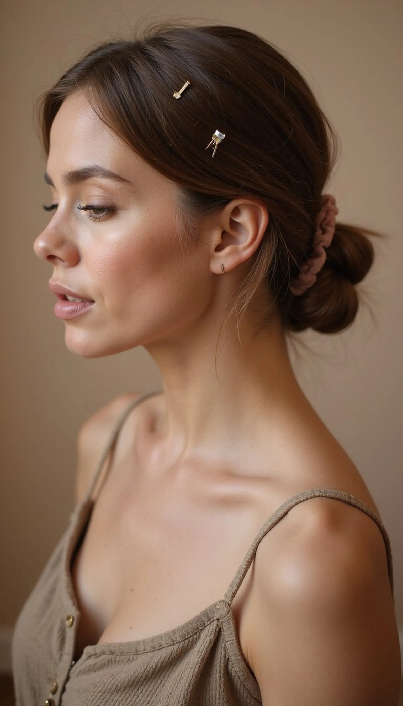 Classic Low Messy Bun For Any Day