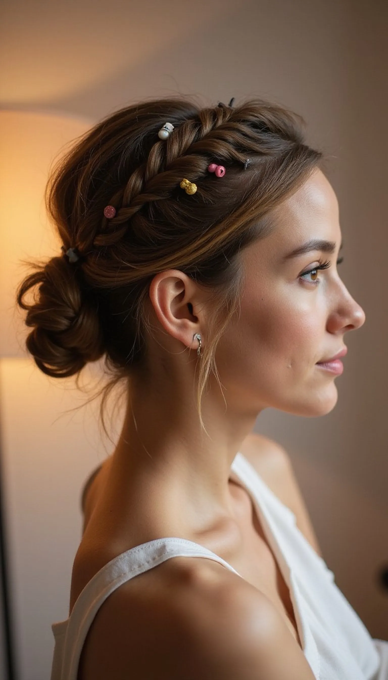 Messy Bun For Shorter Hair With Twists