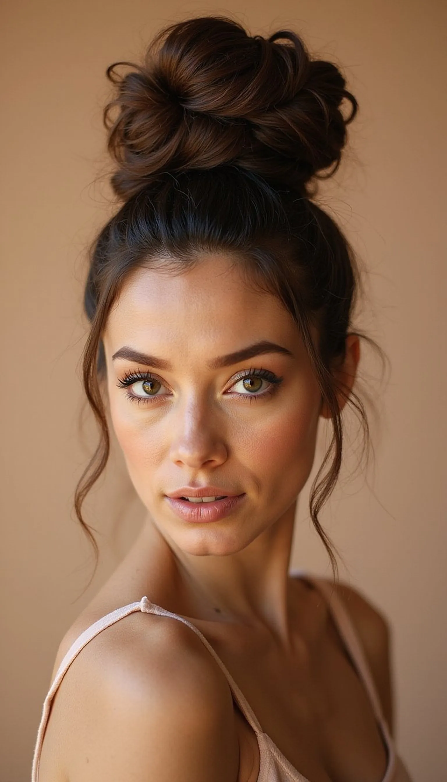 Messy Sock Bun For Full Round Shape