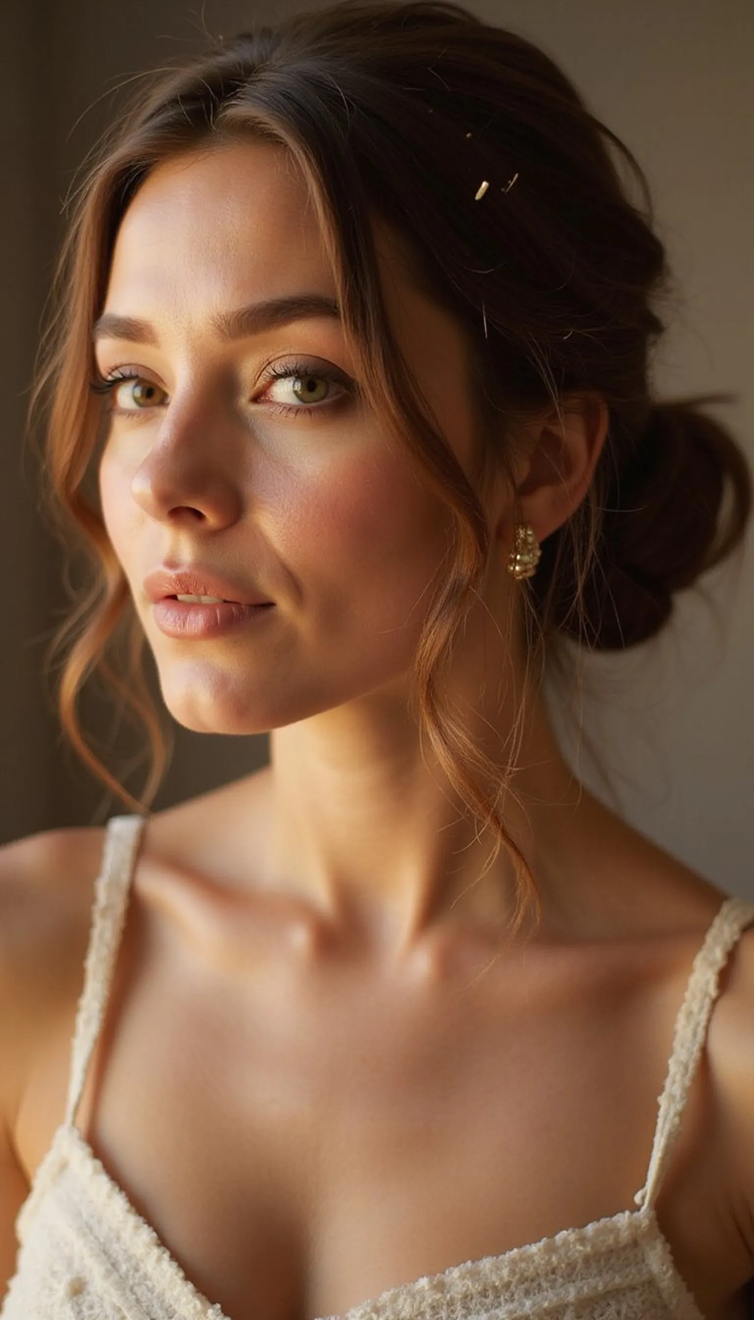 Side Messy Bun For Romantic Vibes