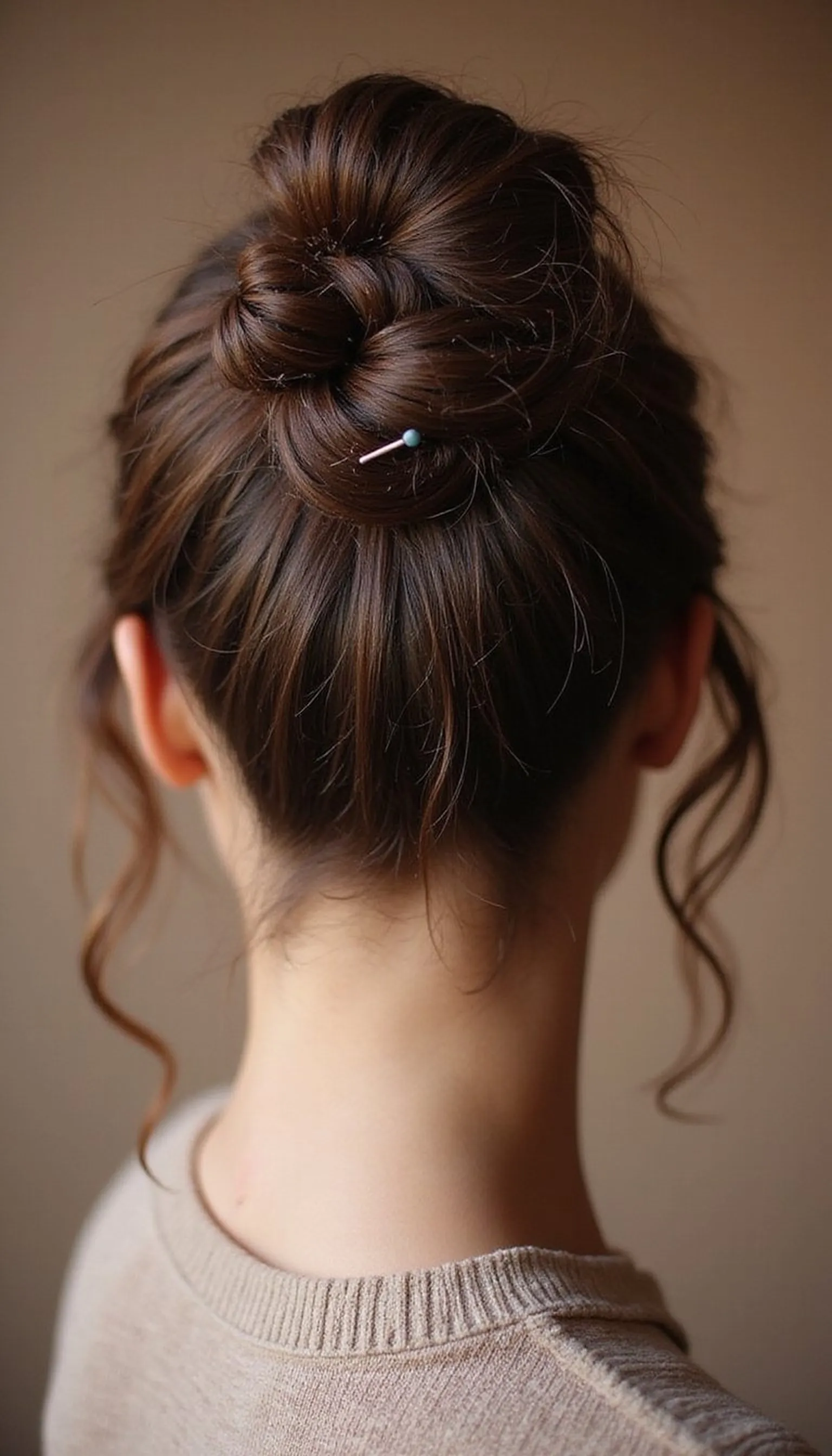 Tucked Messy Chignon For Low-Key Elegance