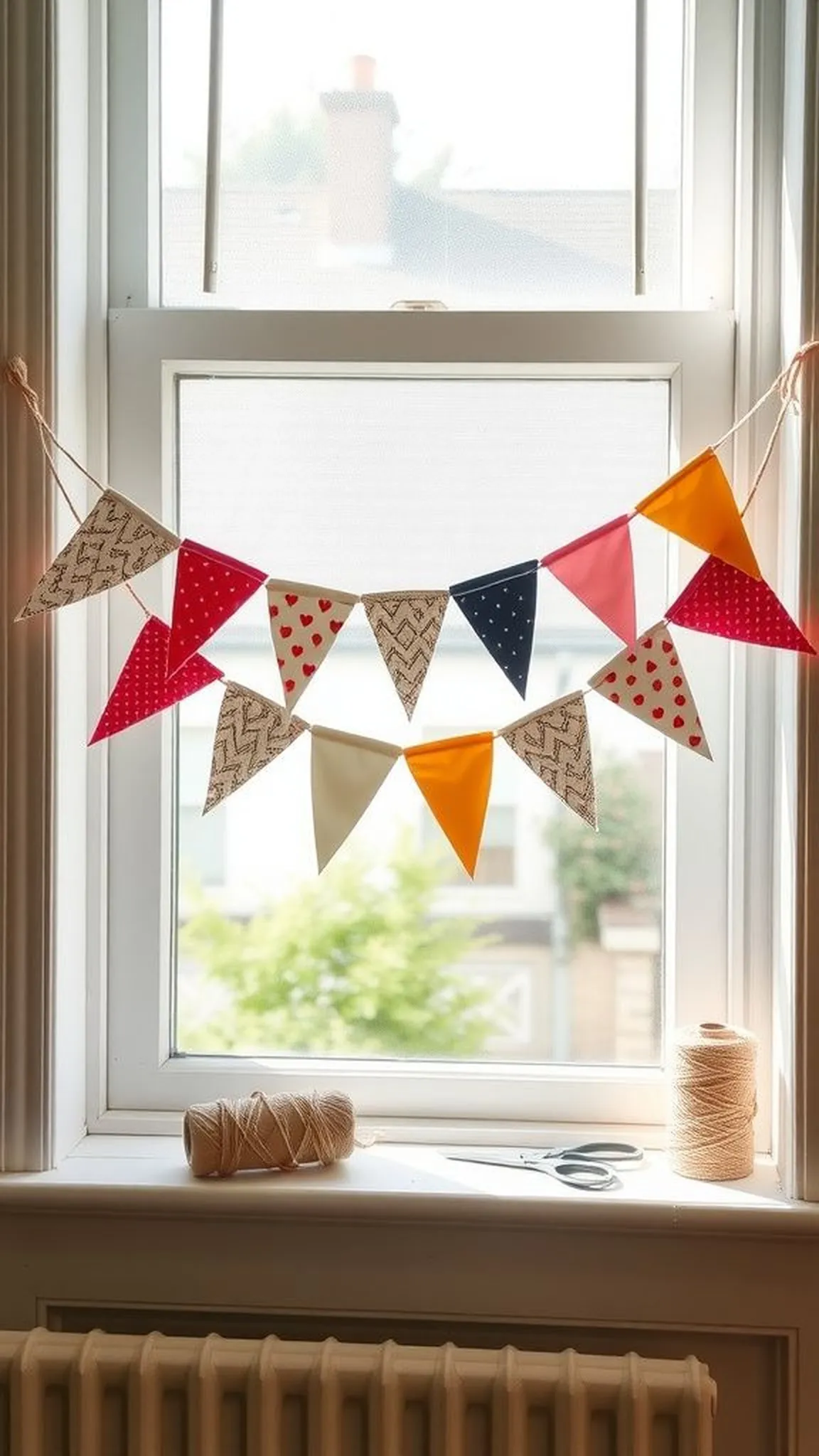 Fabric bunting garland to brighten any room