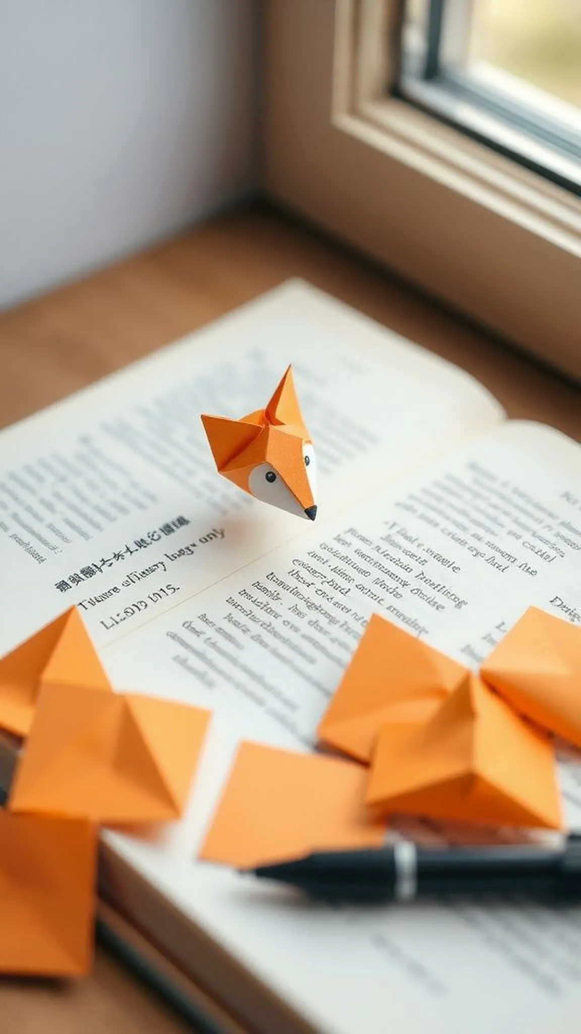 Cute corner fox bookmark for playful pages