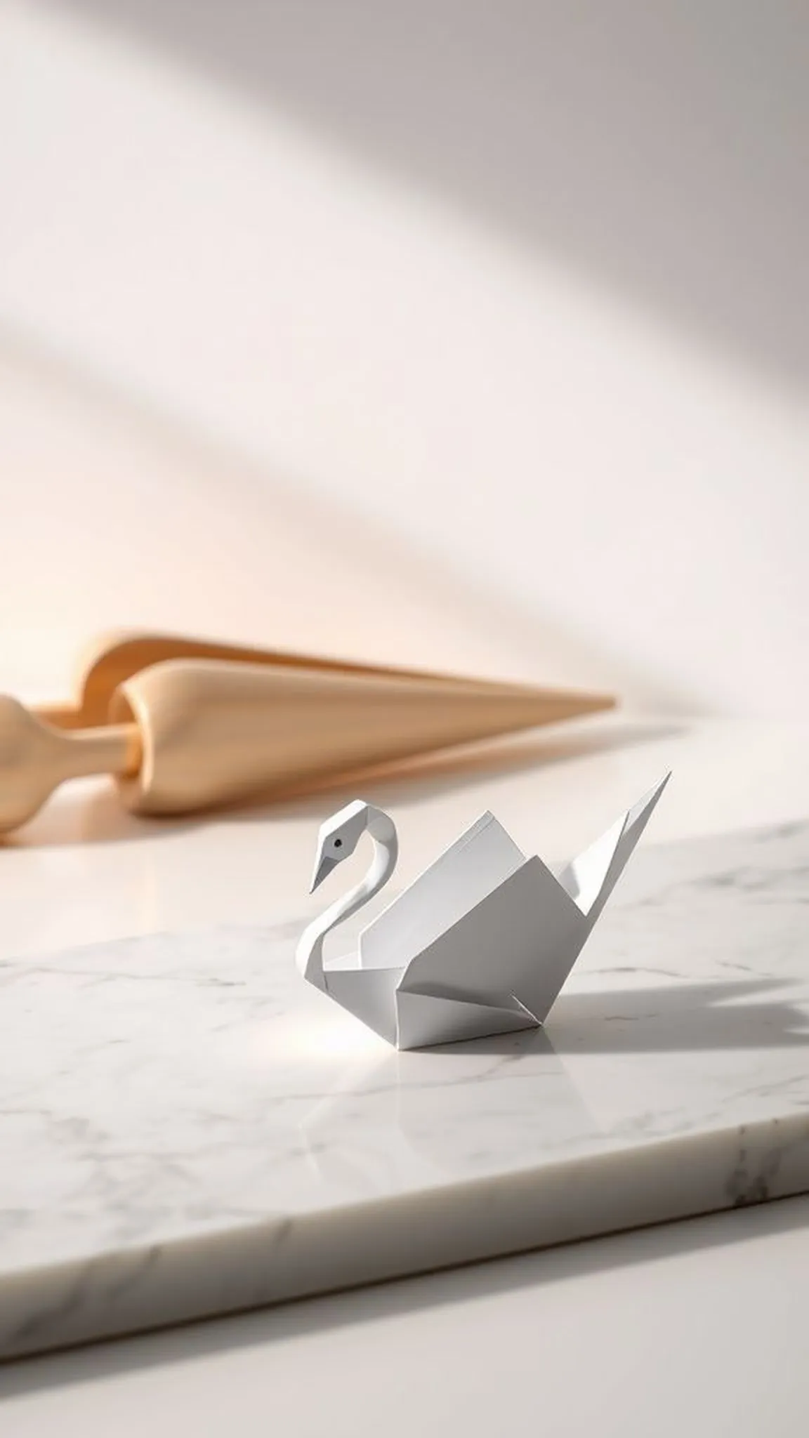 Graceful swan silhouette for cards and table accents