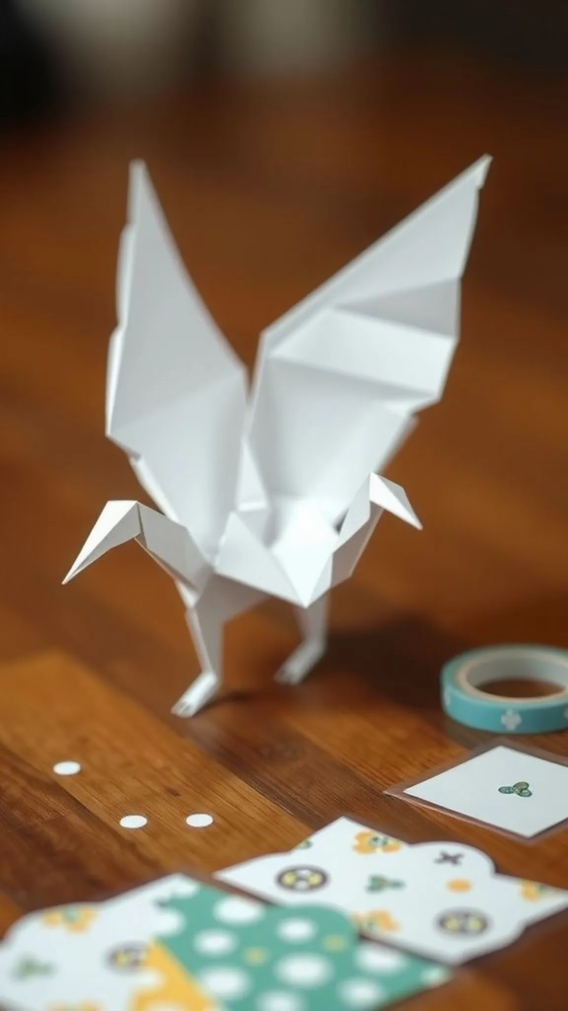 Interactive flapping bird that moves with a pull