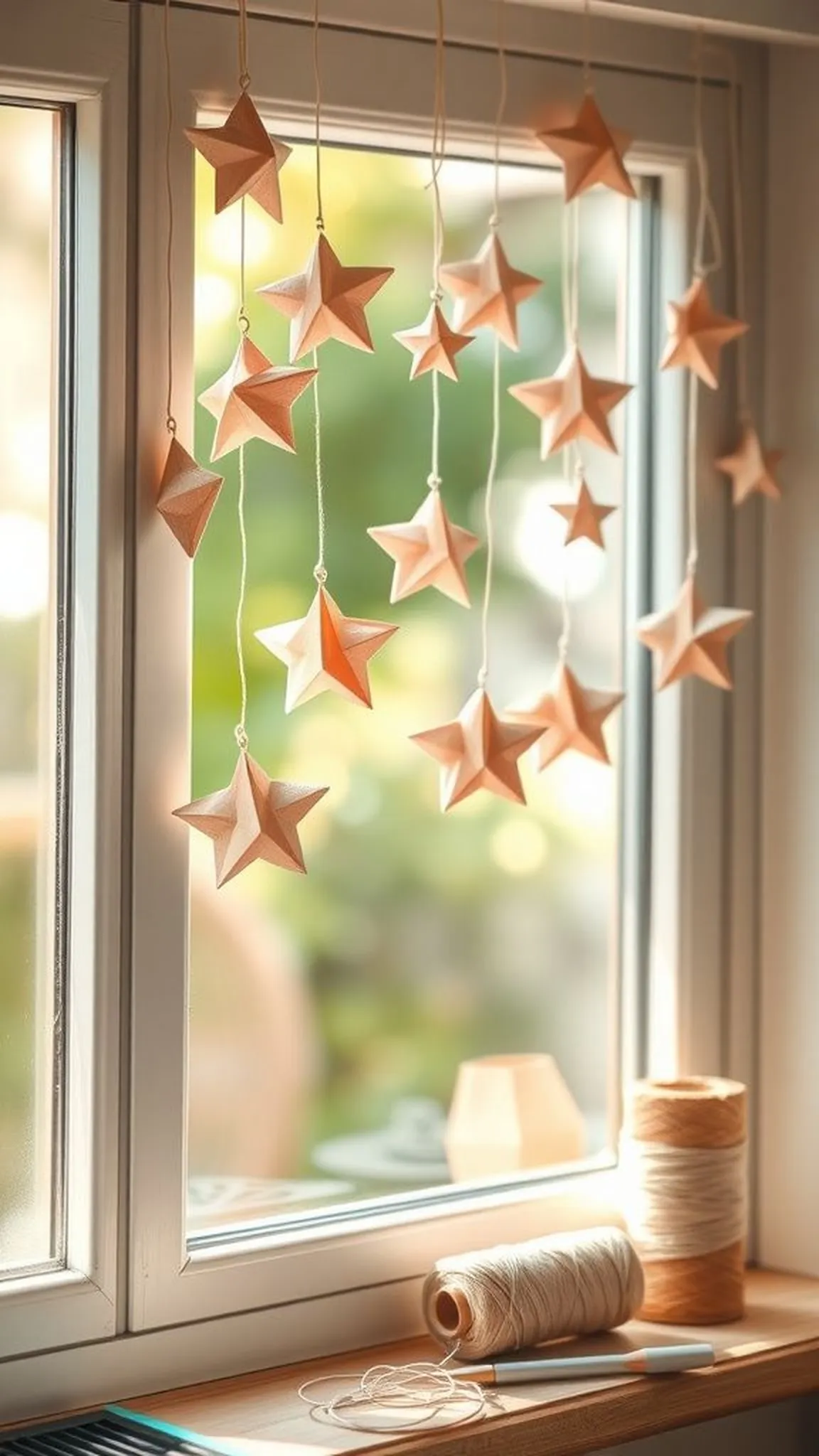 Lucky star garland for cozy displays