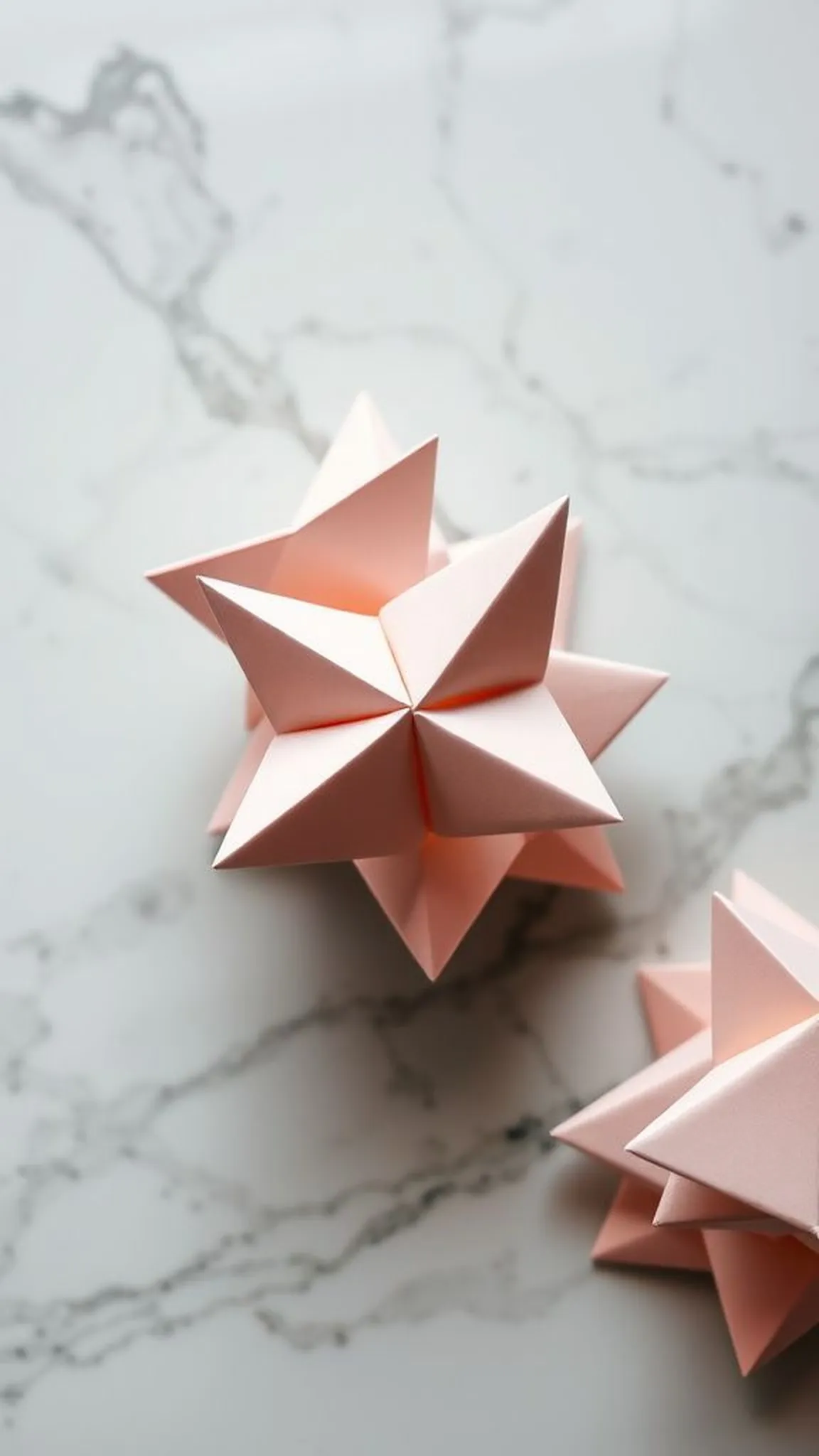 Mini modular star ornaments with glossy paper