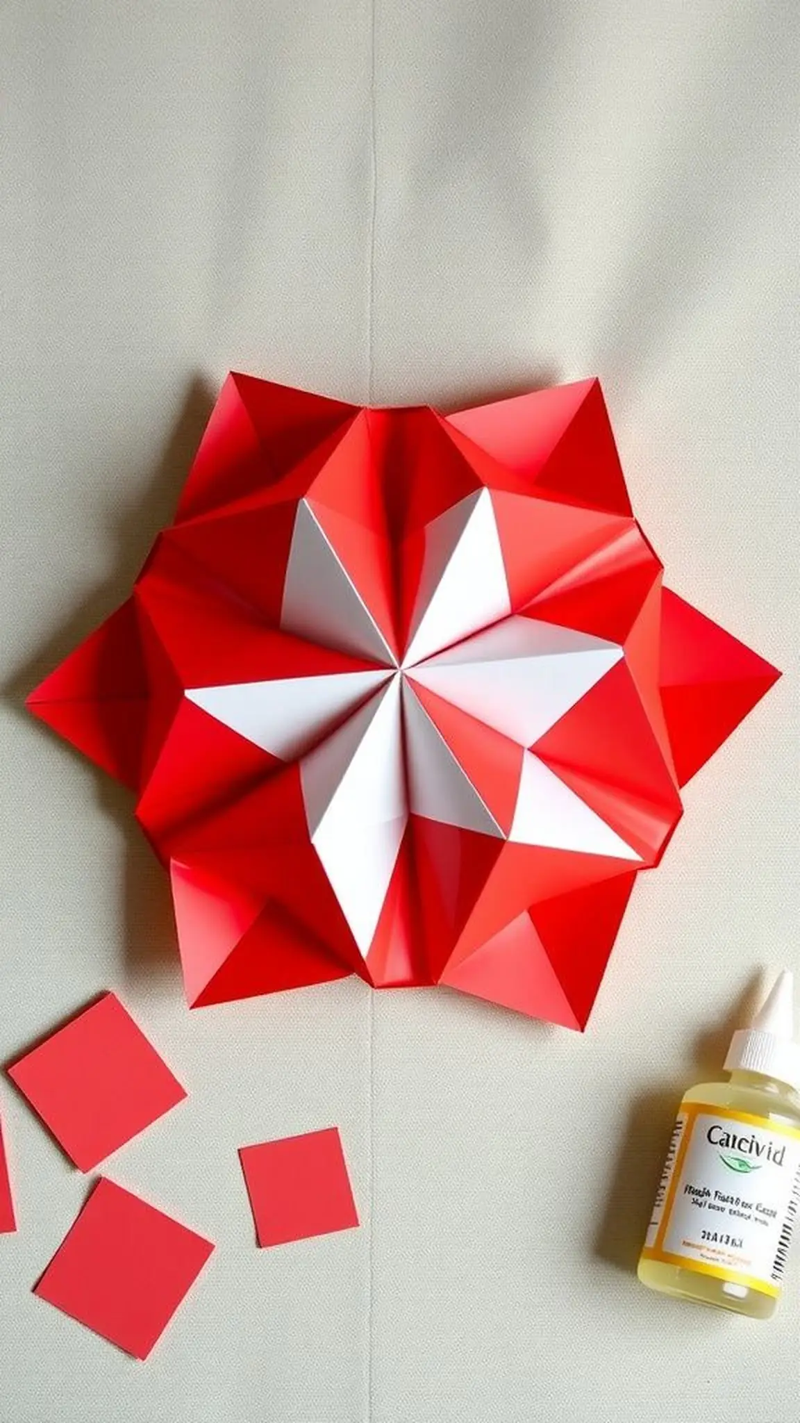 Modular five-module kusudama star assembly